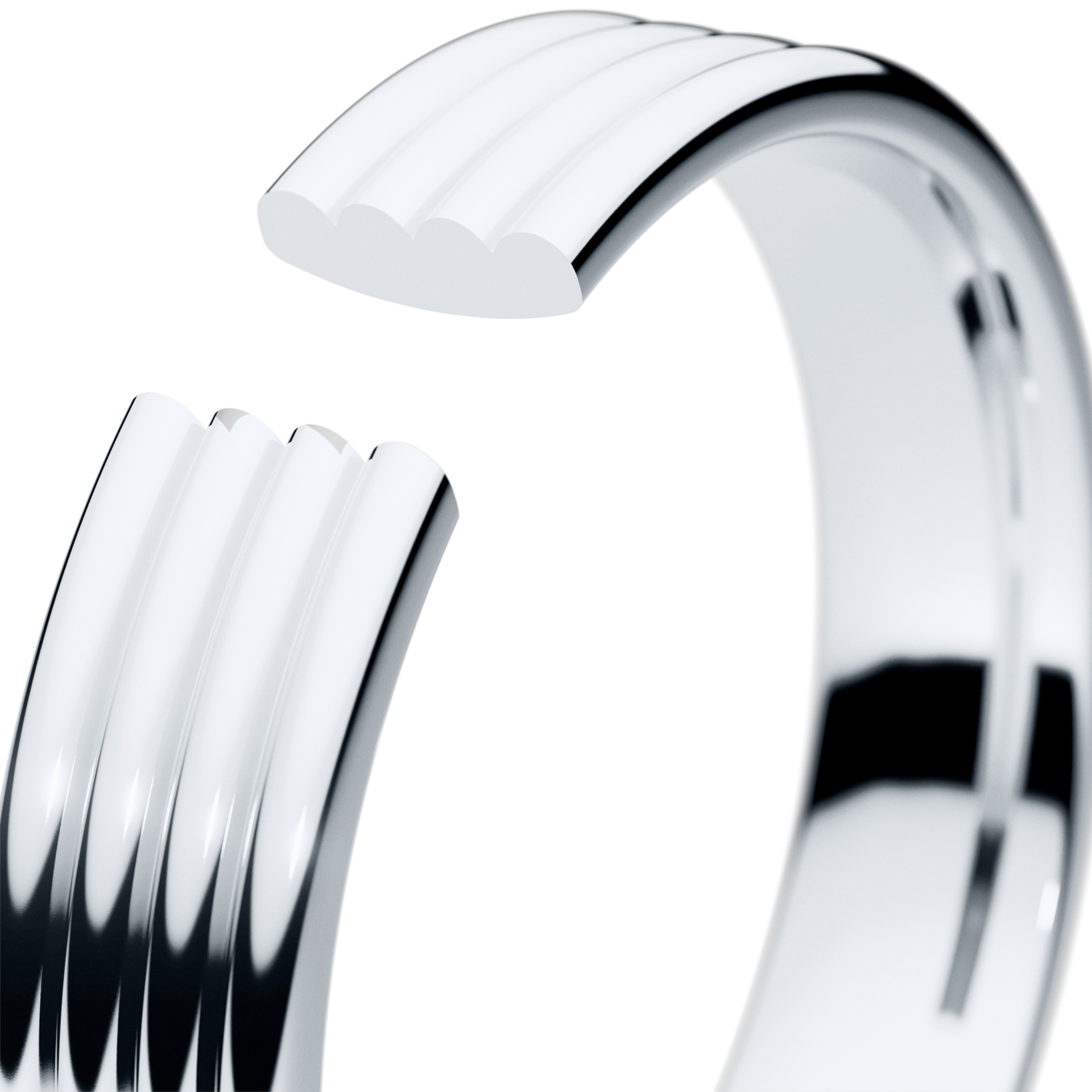 Obraczki slubne modern 3 4 mm z bialego zlota 05