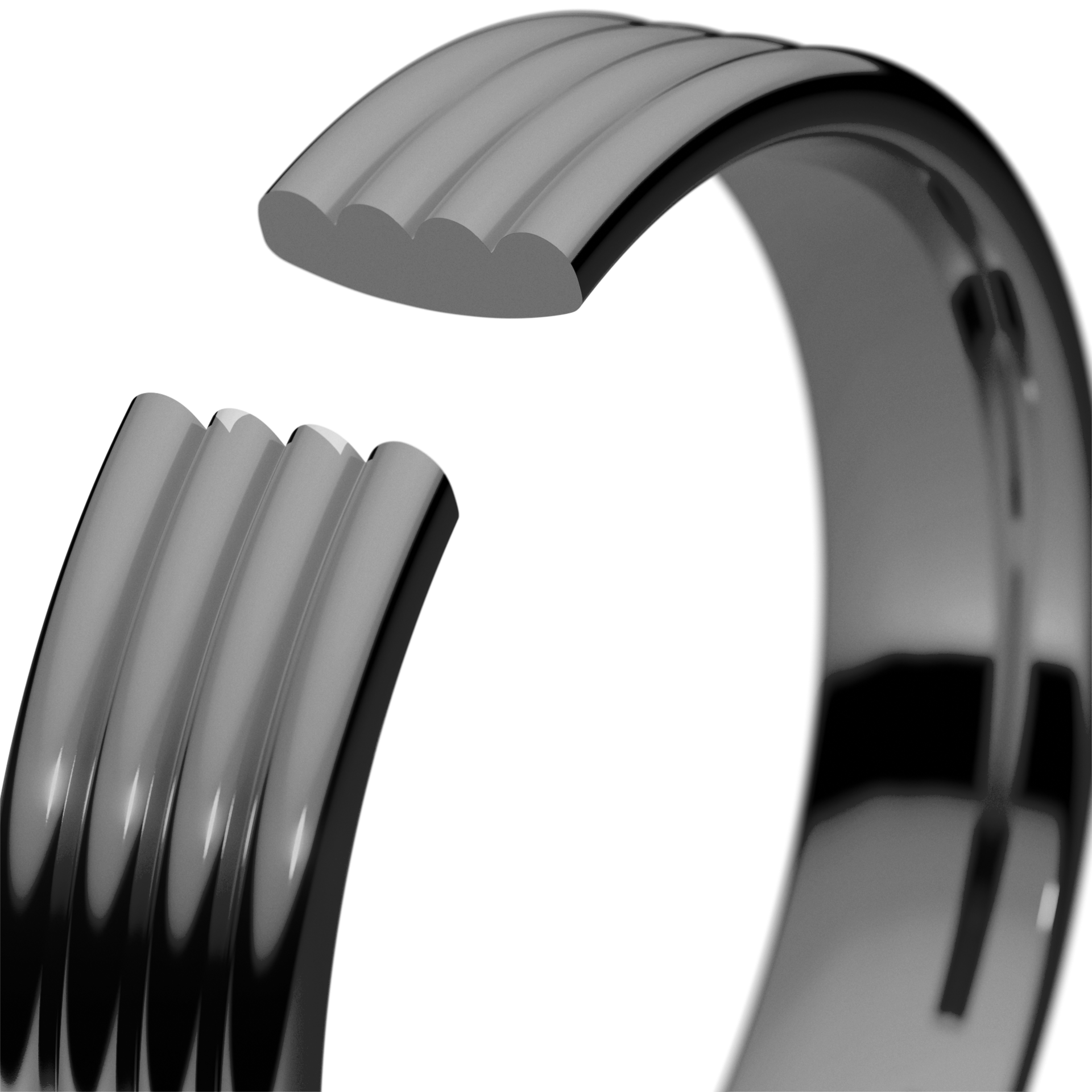 Obraczki slubne modern 3 4 mm z czarnego zlota 05