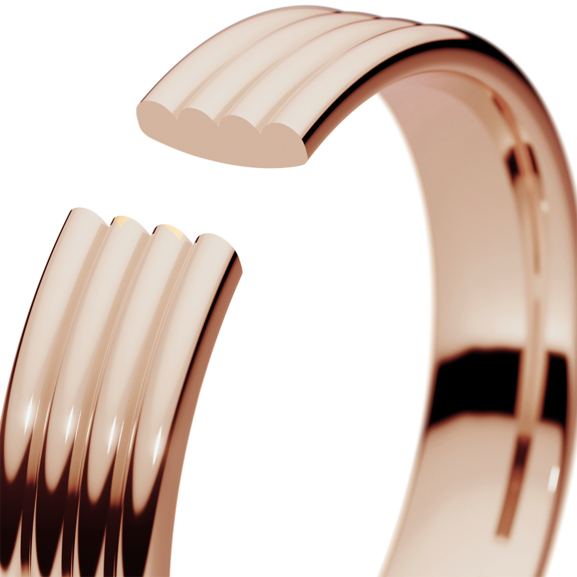 Obraczki slubne modern 3 4 mm z rozowego zlota 05