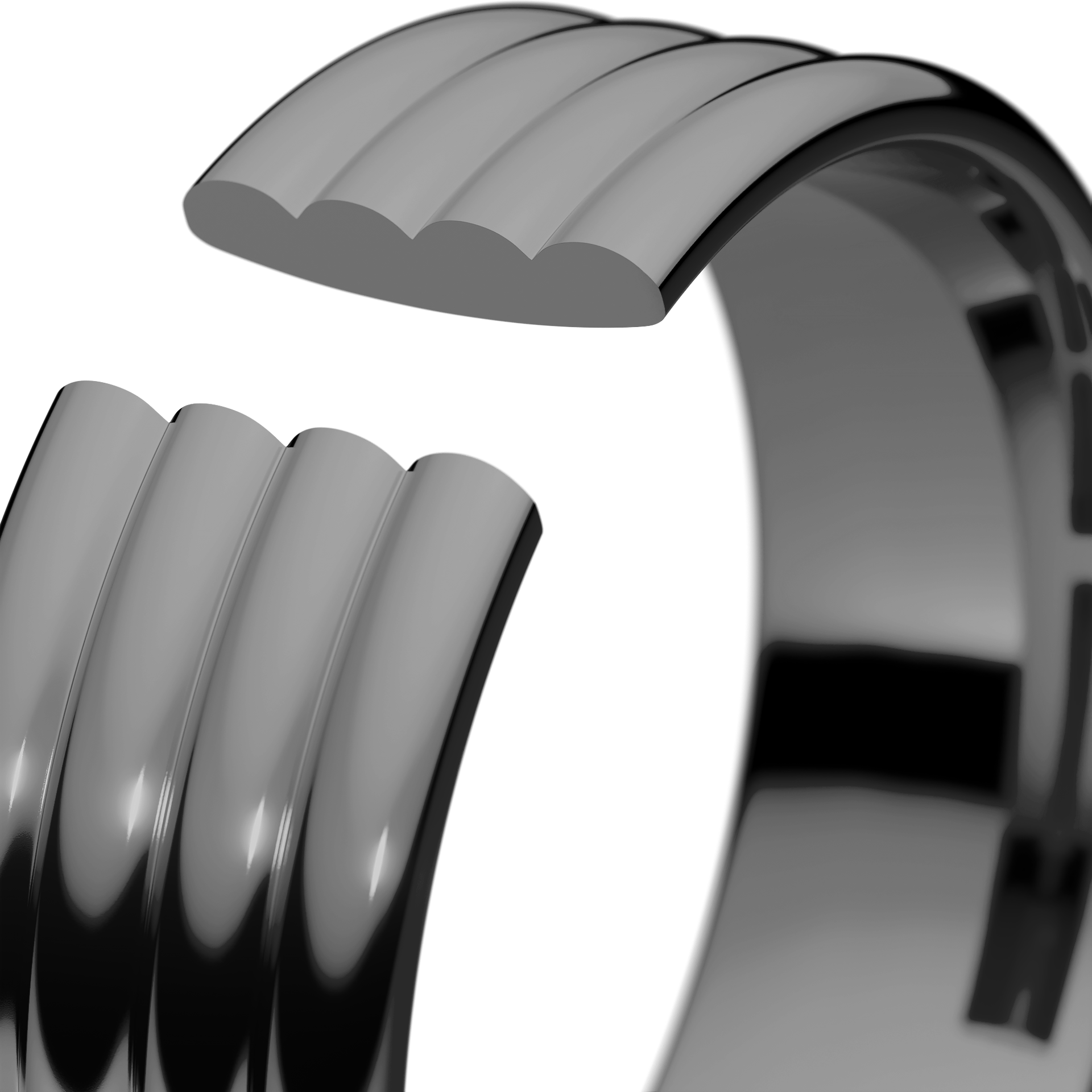 Obraczki slubne modern 3 6 mm z czarnego zlota 05