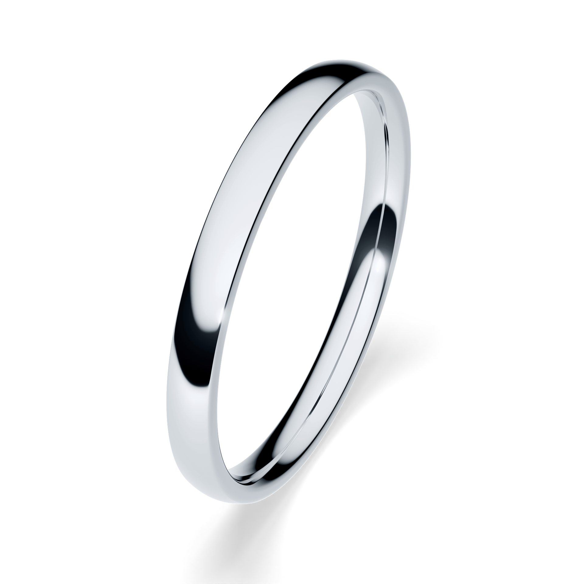 Obrączki ślubne Fit z białego złota 2,5 mm