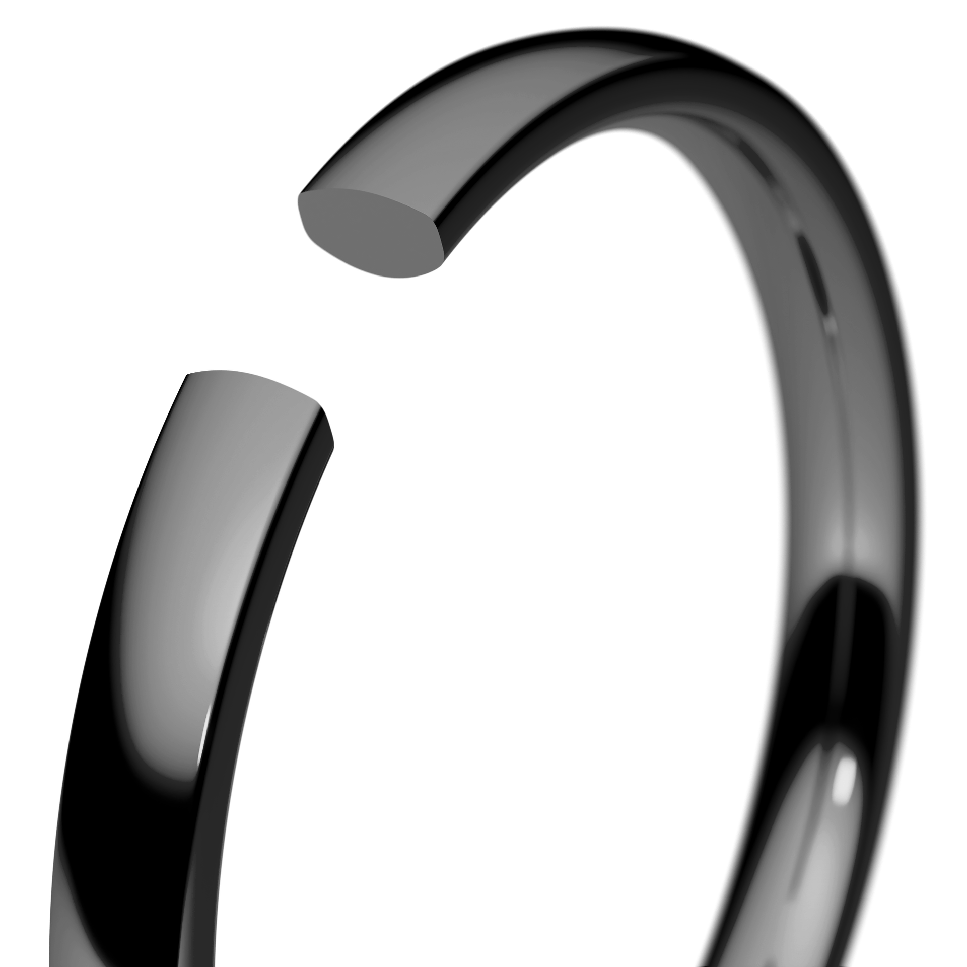 Obraczki slubne polokrogla fit 2 5 mm z czarnego zlota 05