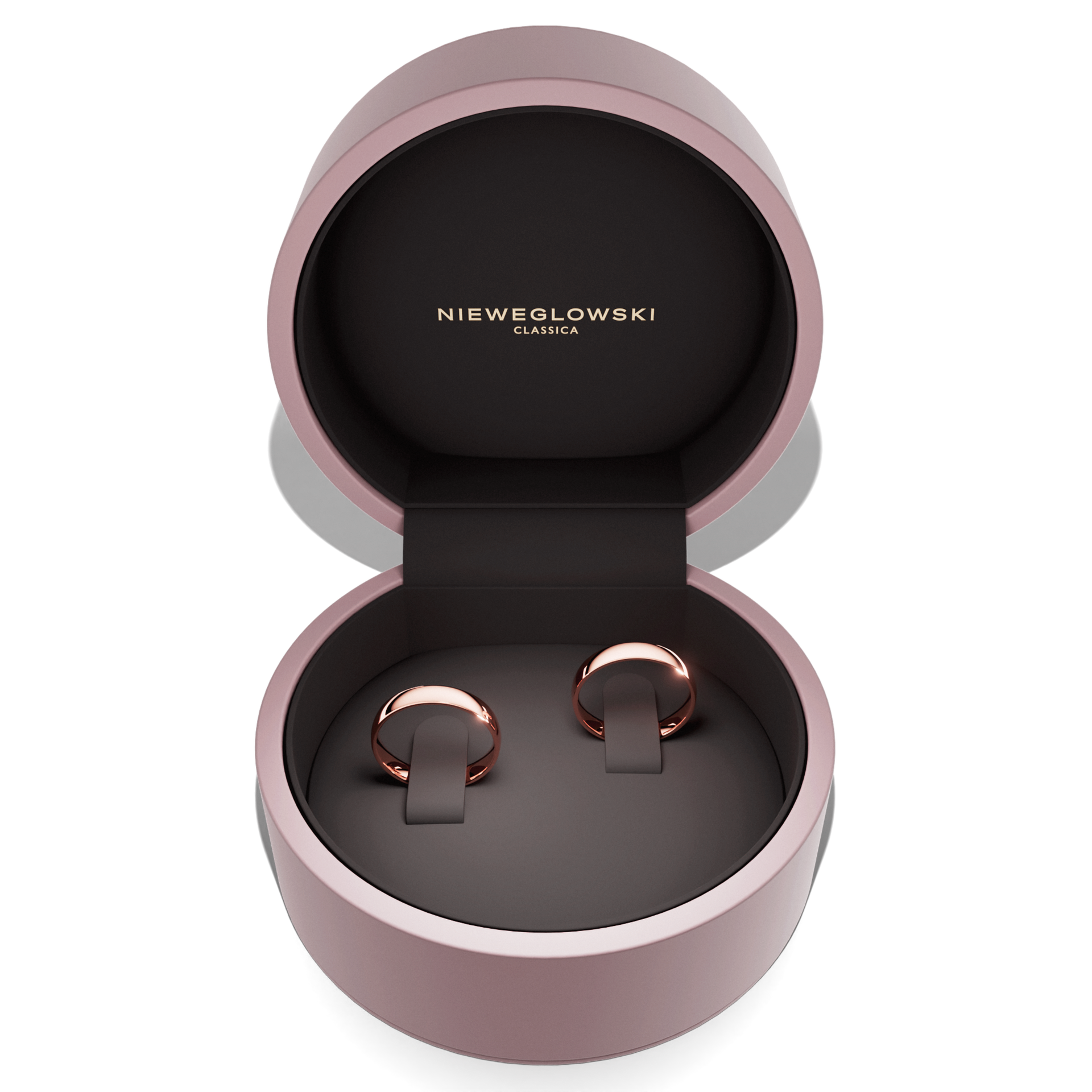 obraczki slubne polokrogla fit 3 5 mm z rozowego zlota 06 