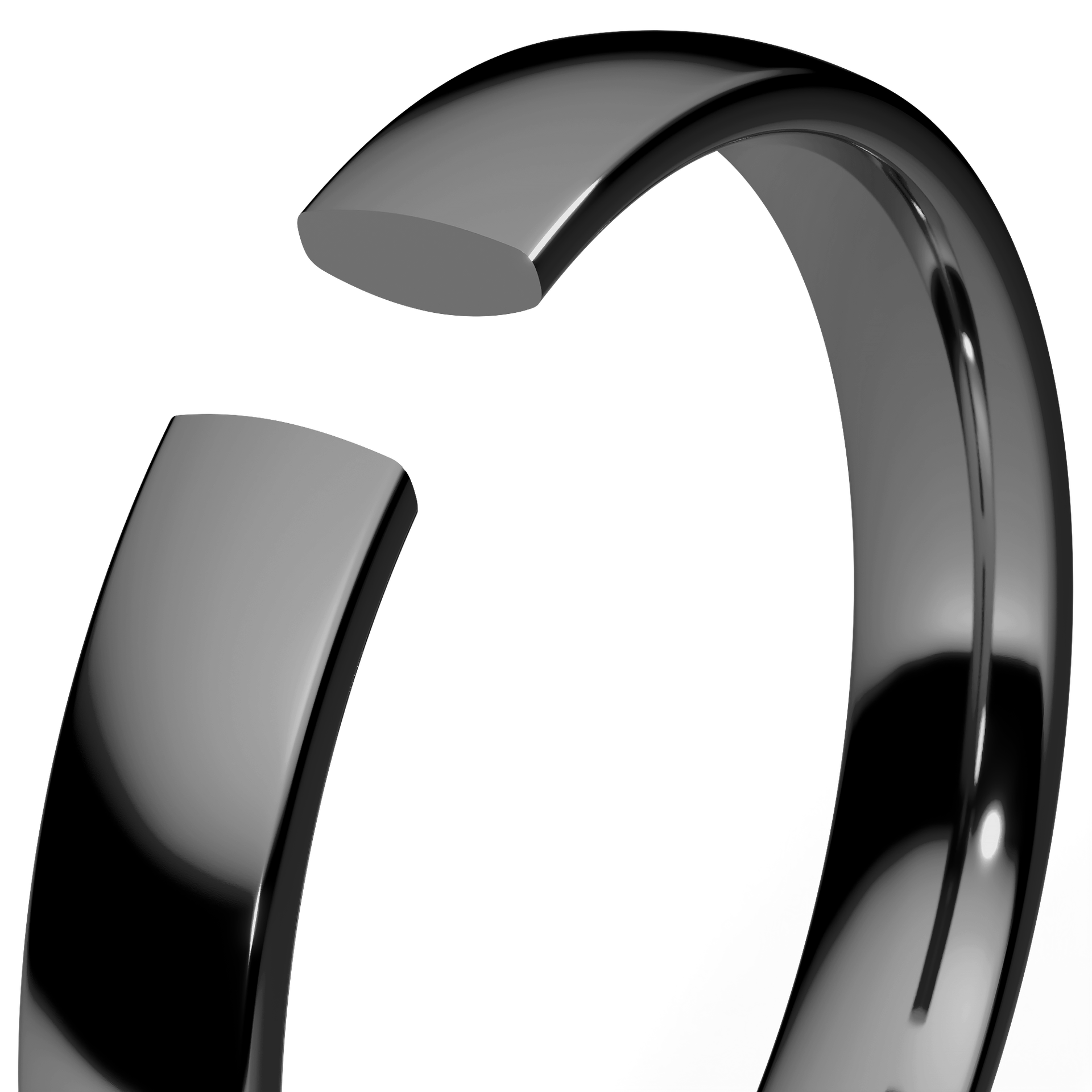 Obraczki slubne polokrogla fit 3 mm z czarnego zlota 05