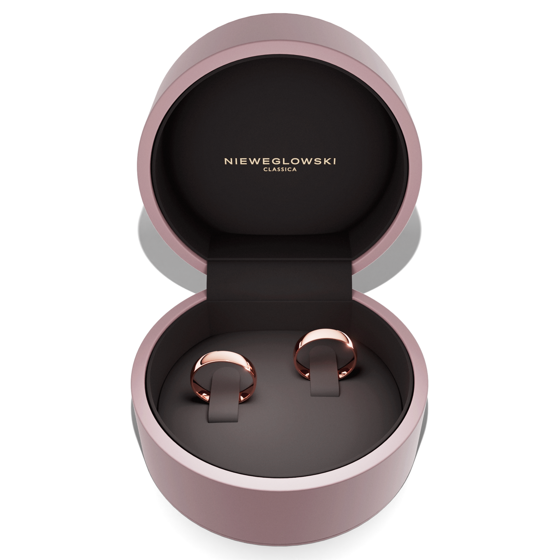obraczki slubne polokrogla fit 4 mm z rozowego zlota 06 
