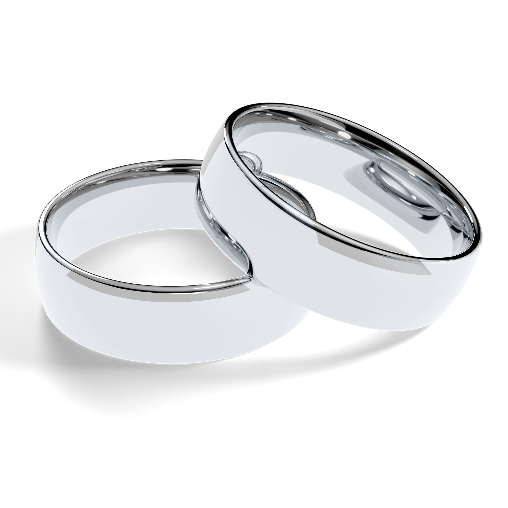 Obrączki ślubne Fit z białego złota 5,5 mm