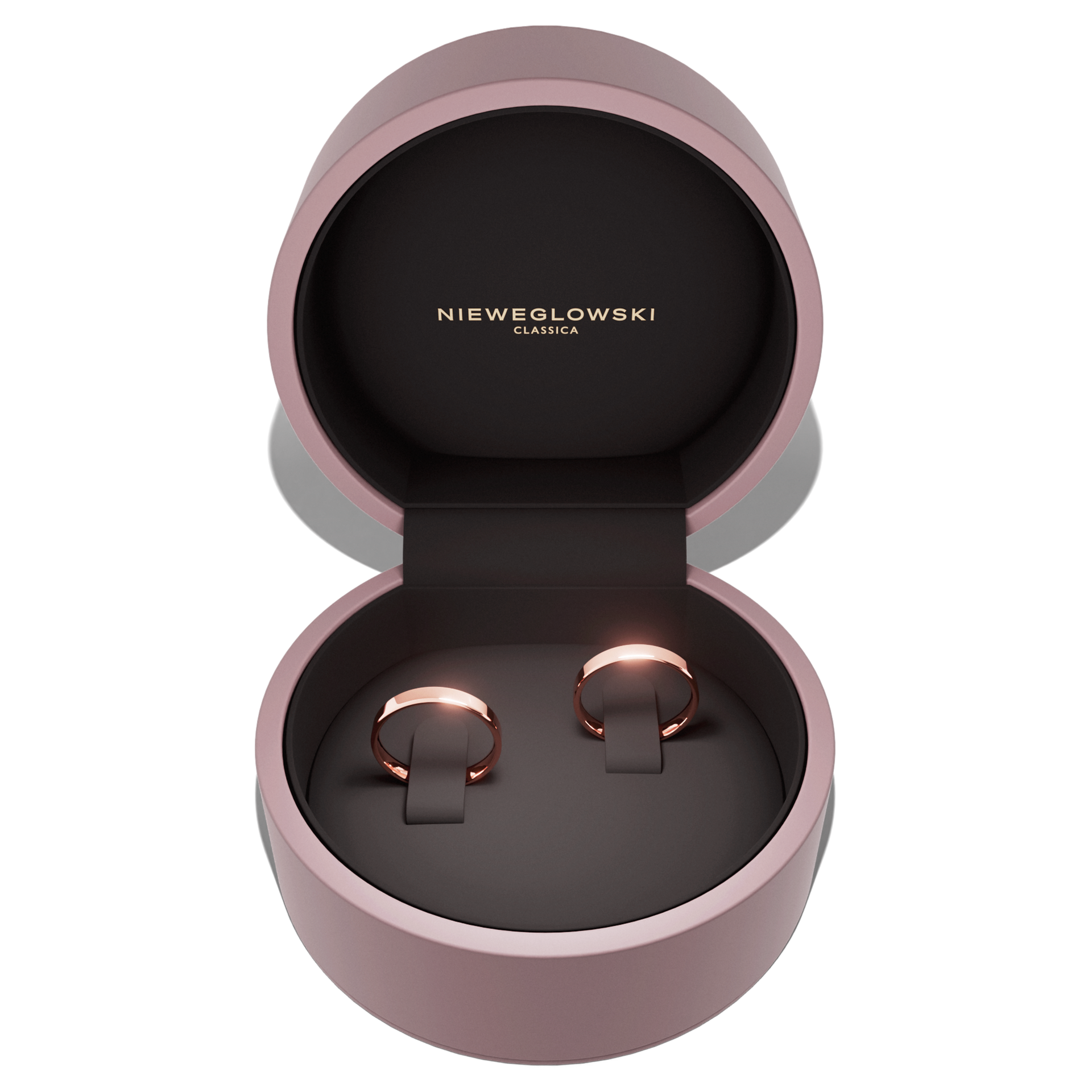 obraczki slubne polokragle urban 3 mm z rozowego zlota 06 
