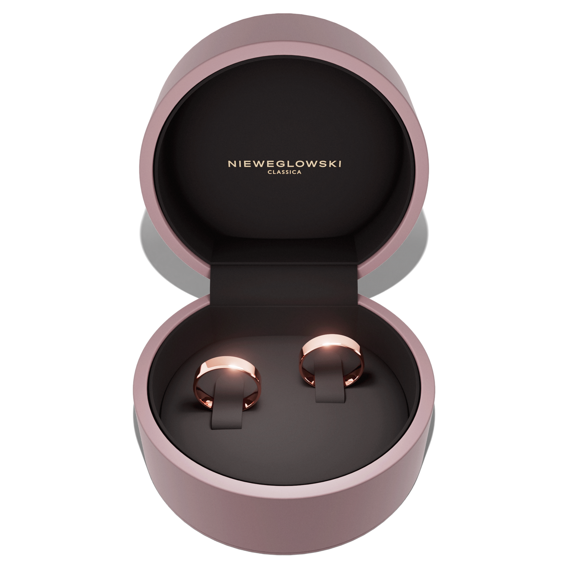 obraczki slubne polokragle urban 4 5 mm z rozowego zlota 06 