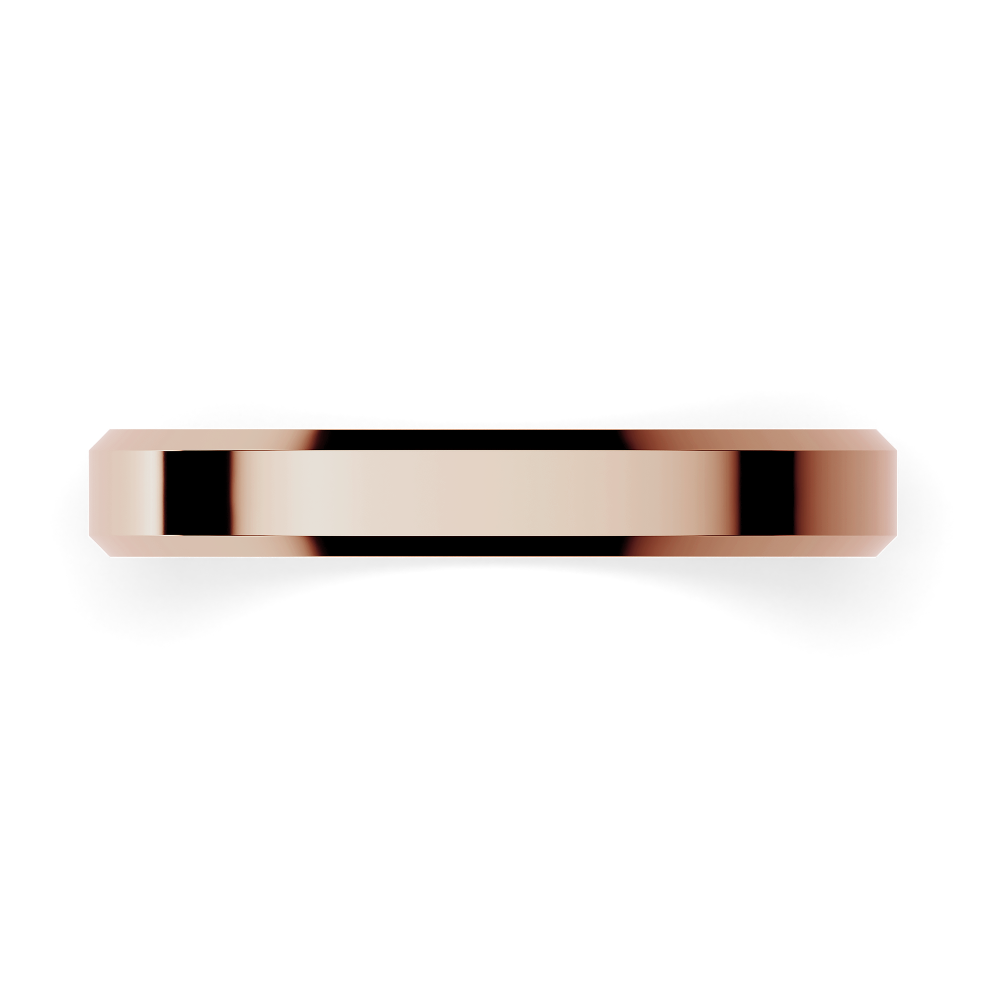 Obraczki slubne fazowana 3 mm z rozowego zlota 04