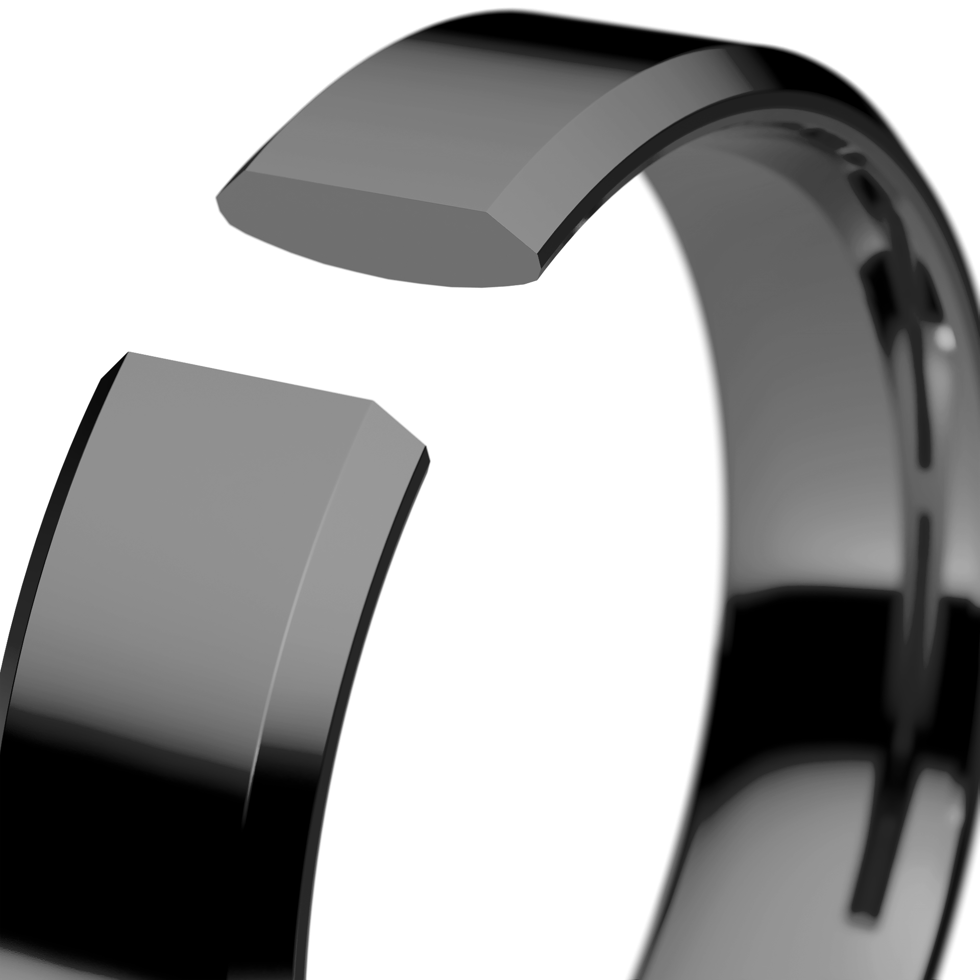 Obraczki slubne fazowana 4 5 mm z czarnego zlota 05