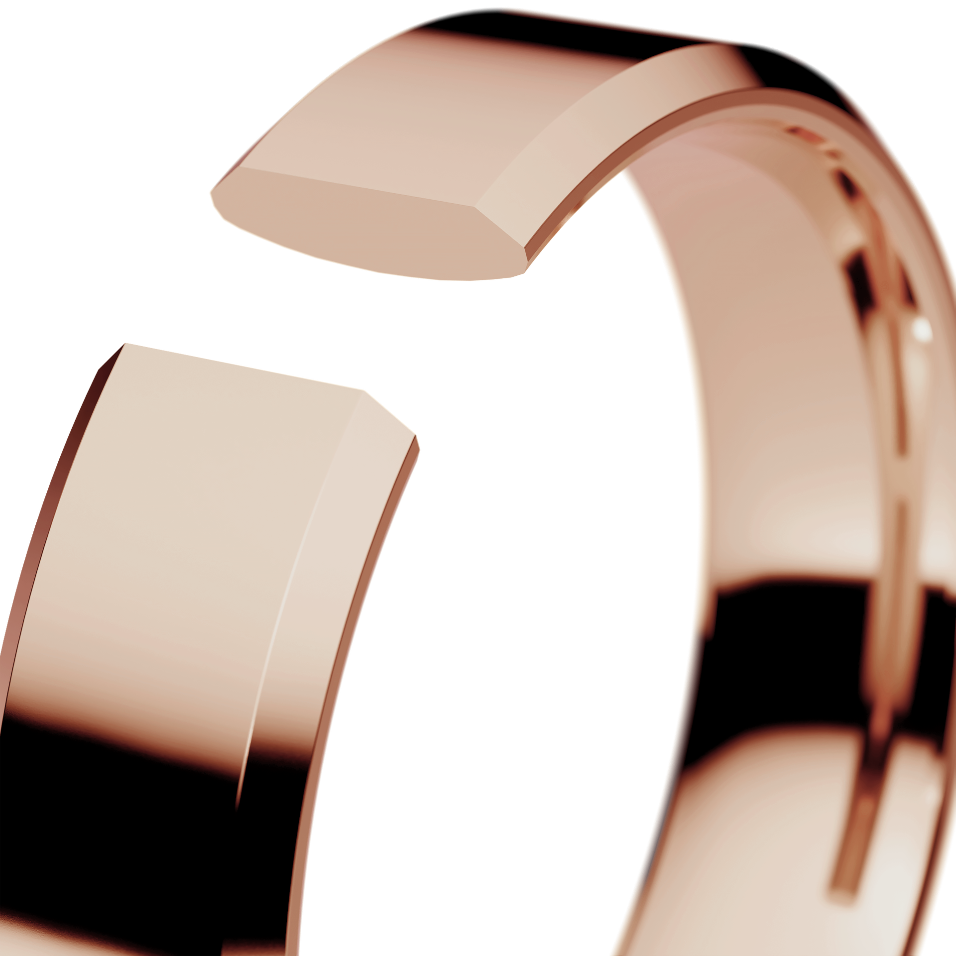 Obraczki slubne fazowana 4 5 mm z rozowego zlota 05