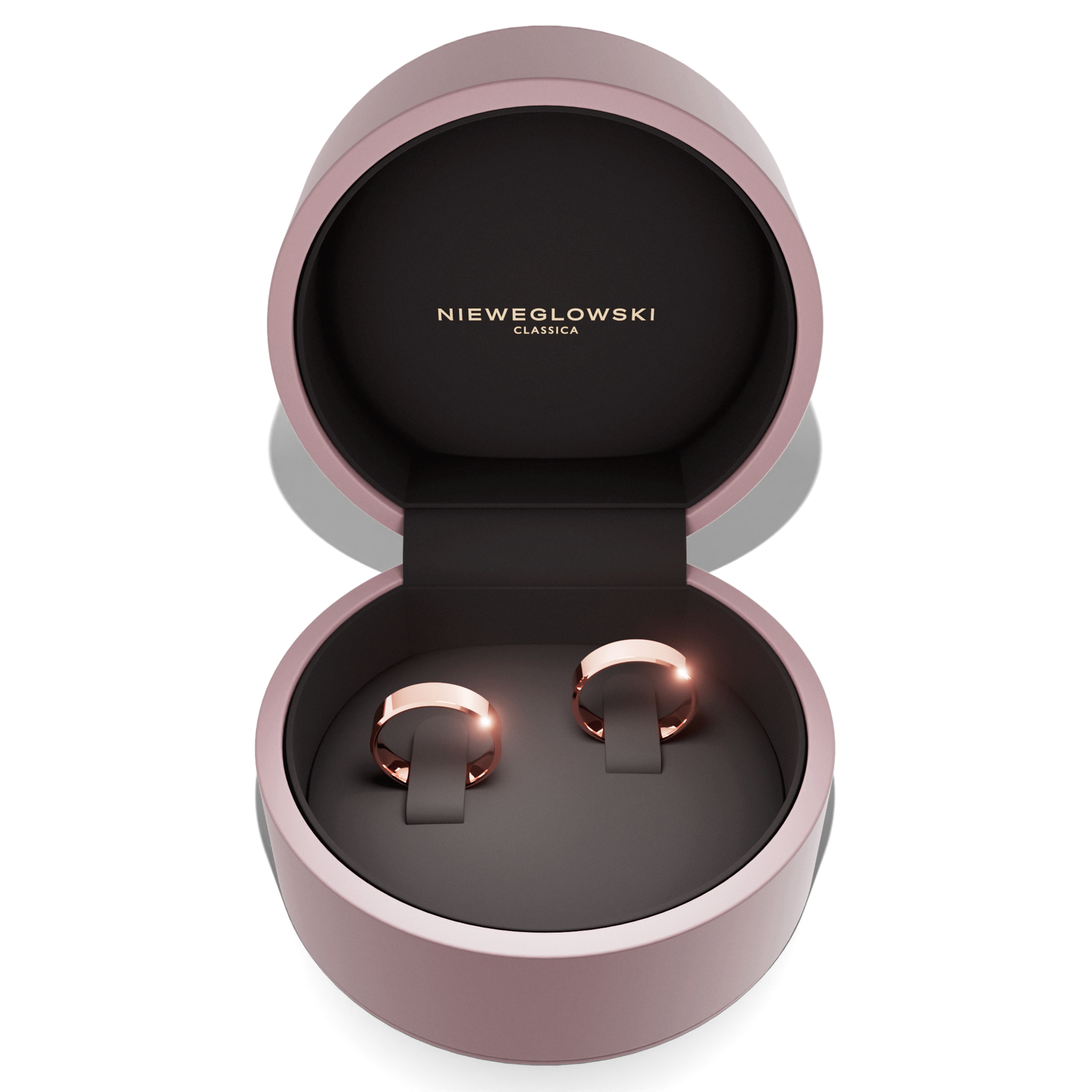 obraczki slubne fazowana 4 5 mm z rozowego zlota 06 