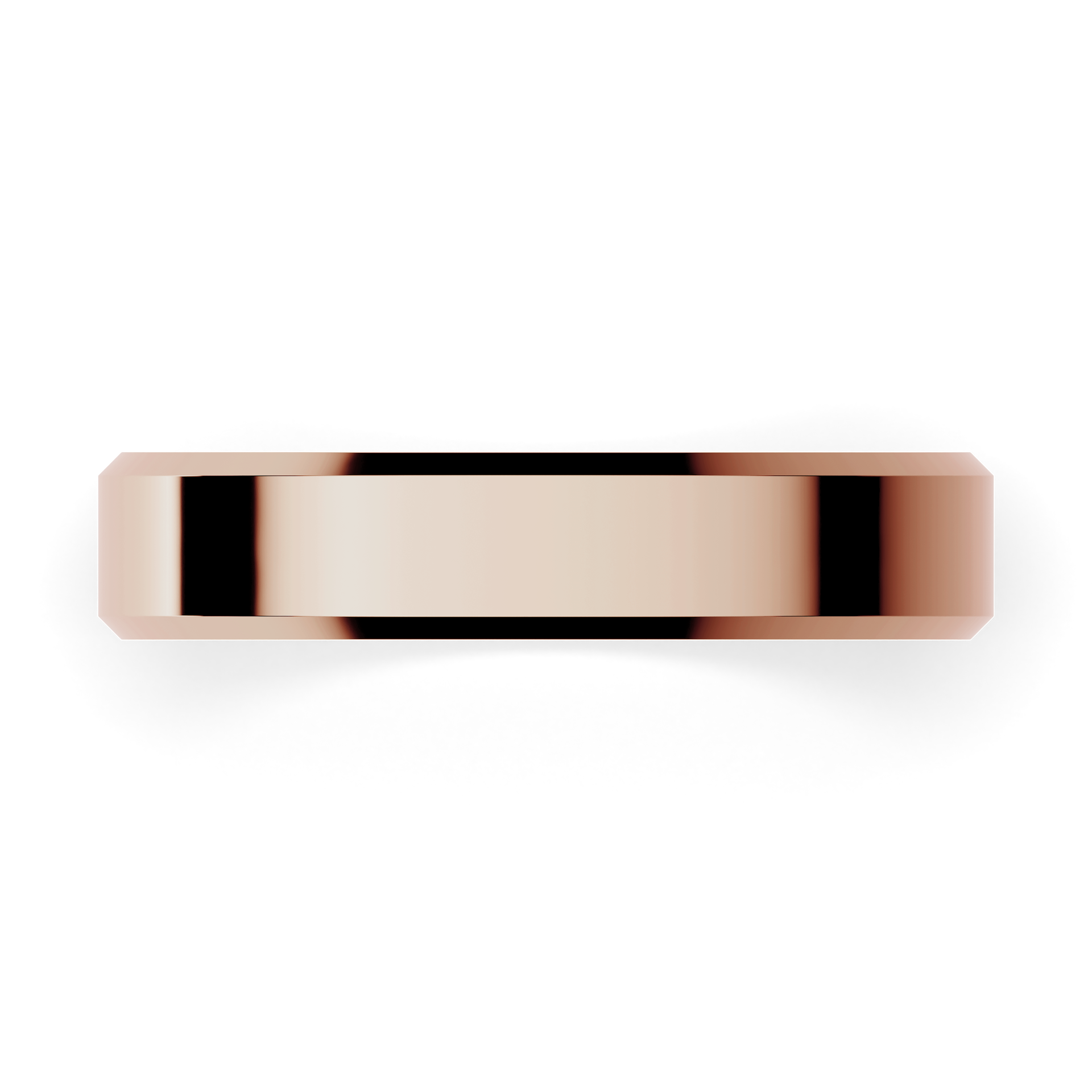 Obraczki slubne fazowana 4 mm z rozowego zlota 04