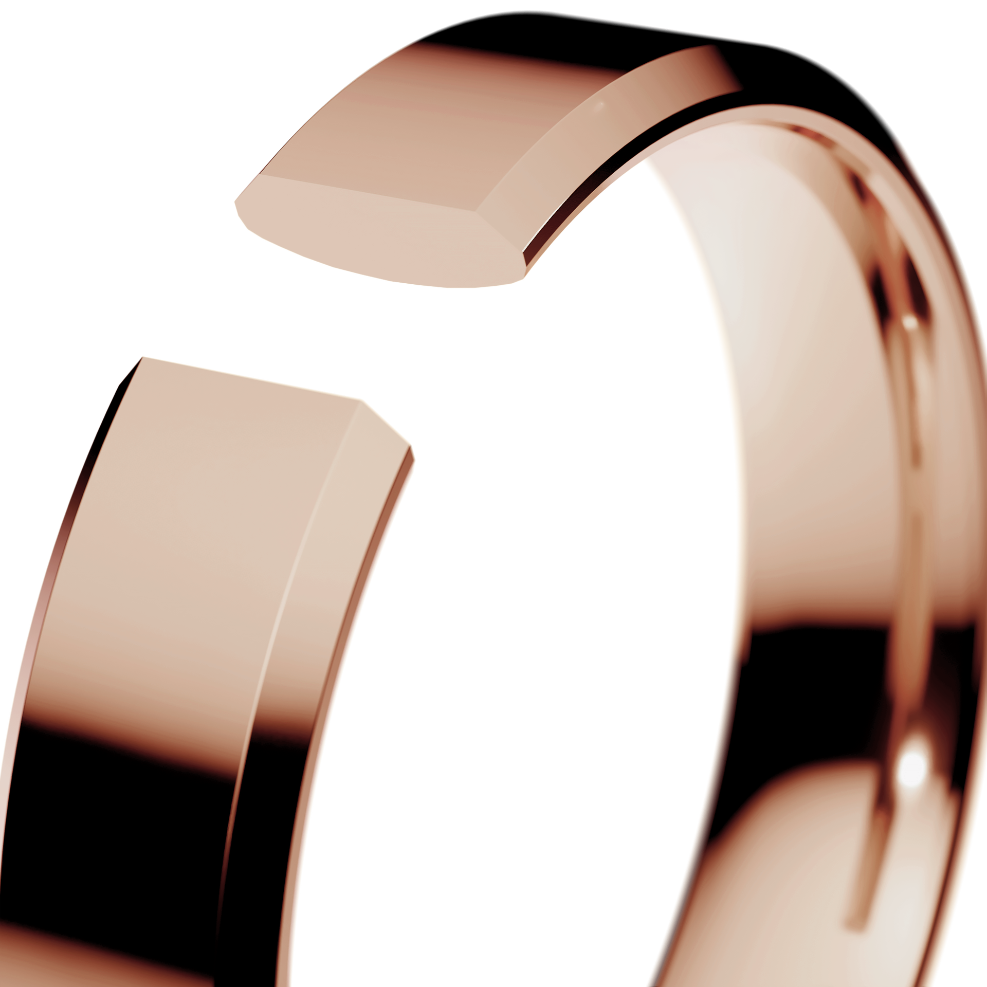 Obraczki slubne fazowana 4 mm z rozowego zlota 05