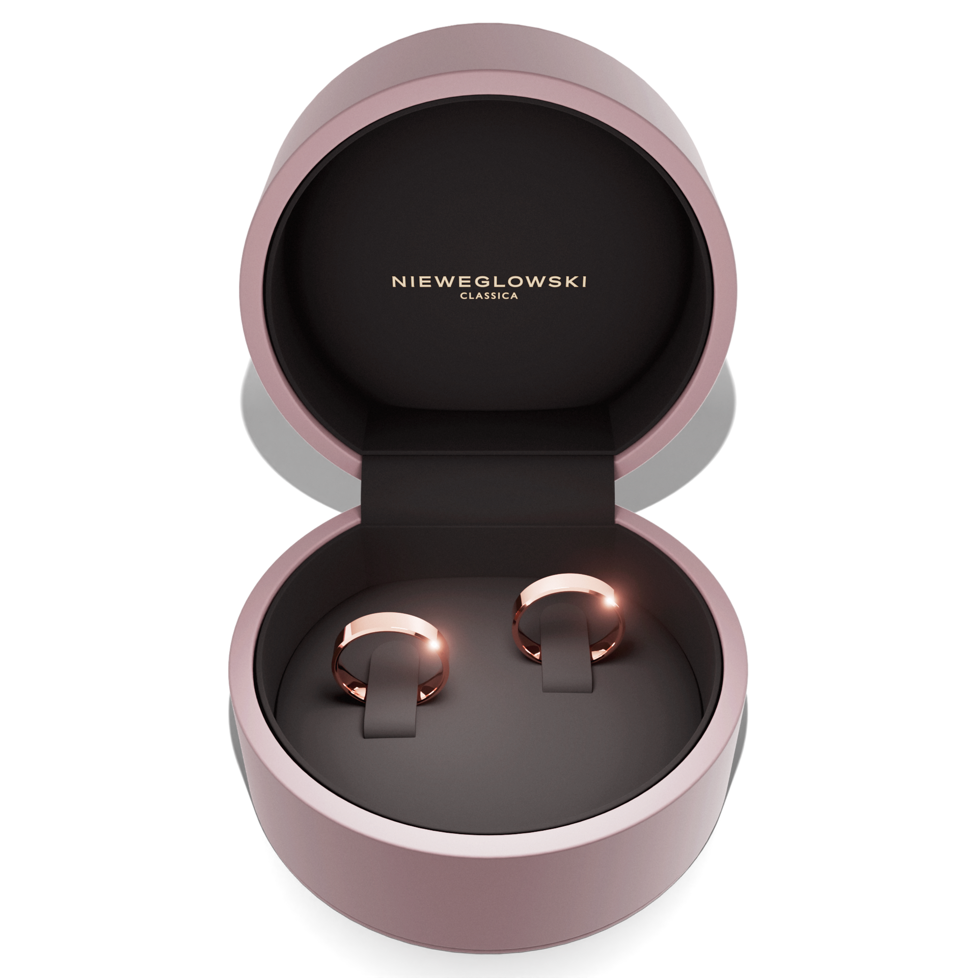 obraczki slubne fazowana 4 mm z rozowego zlota 06 