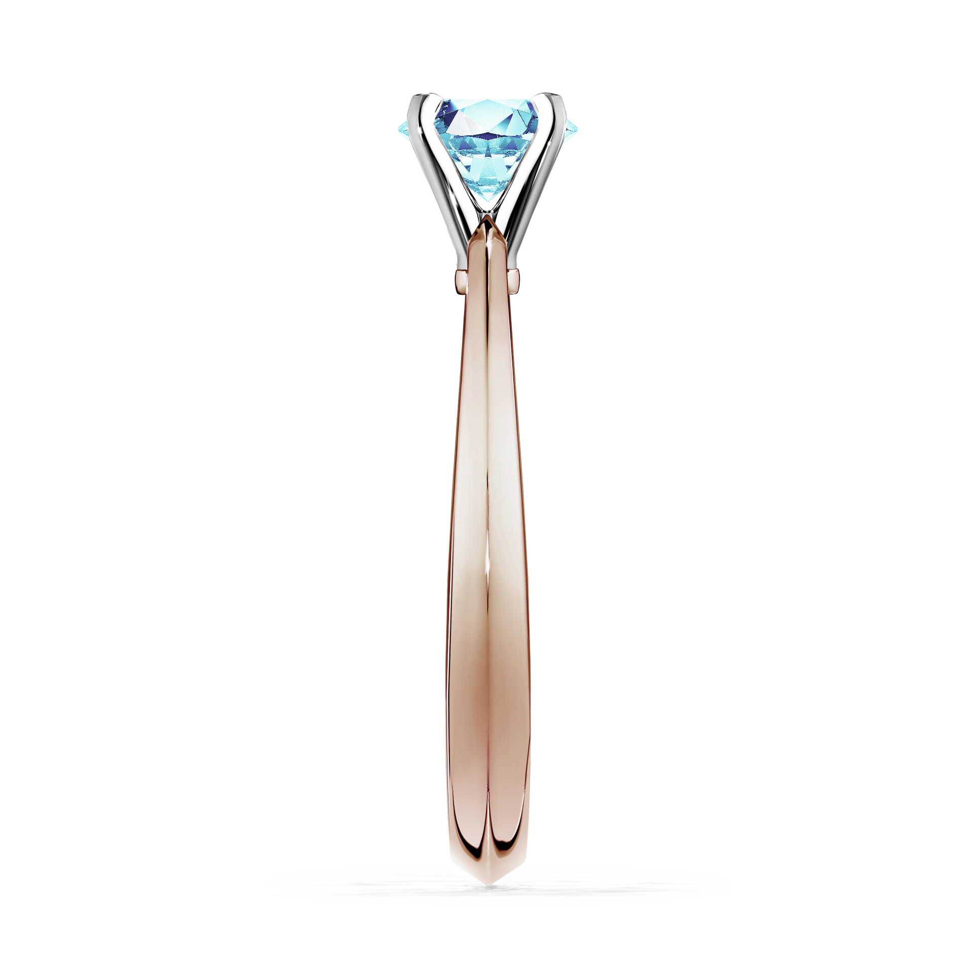 Pierścionek zaręczynowy My Angel z różowego złota z akwamarynem 0,25CT