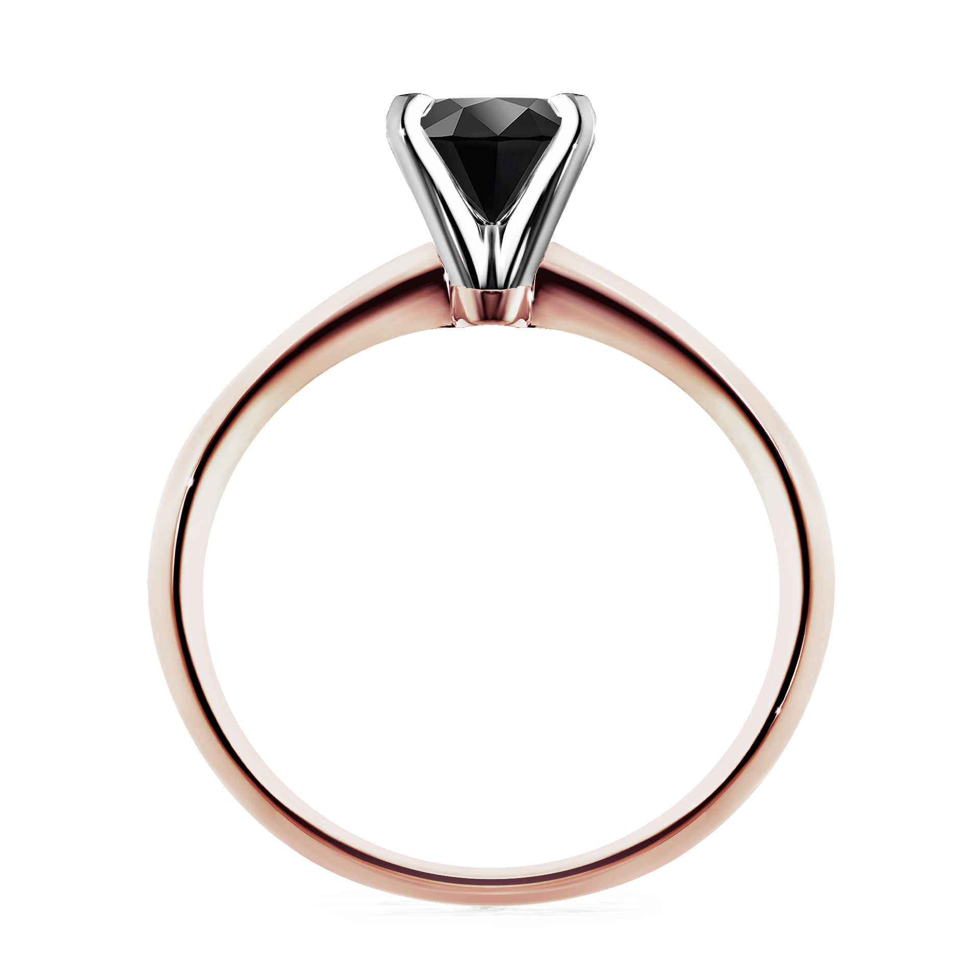 Pierścionek zaręczynowy My Angel z różowego złota z czarnym diamentem 0,50CT