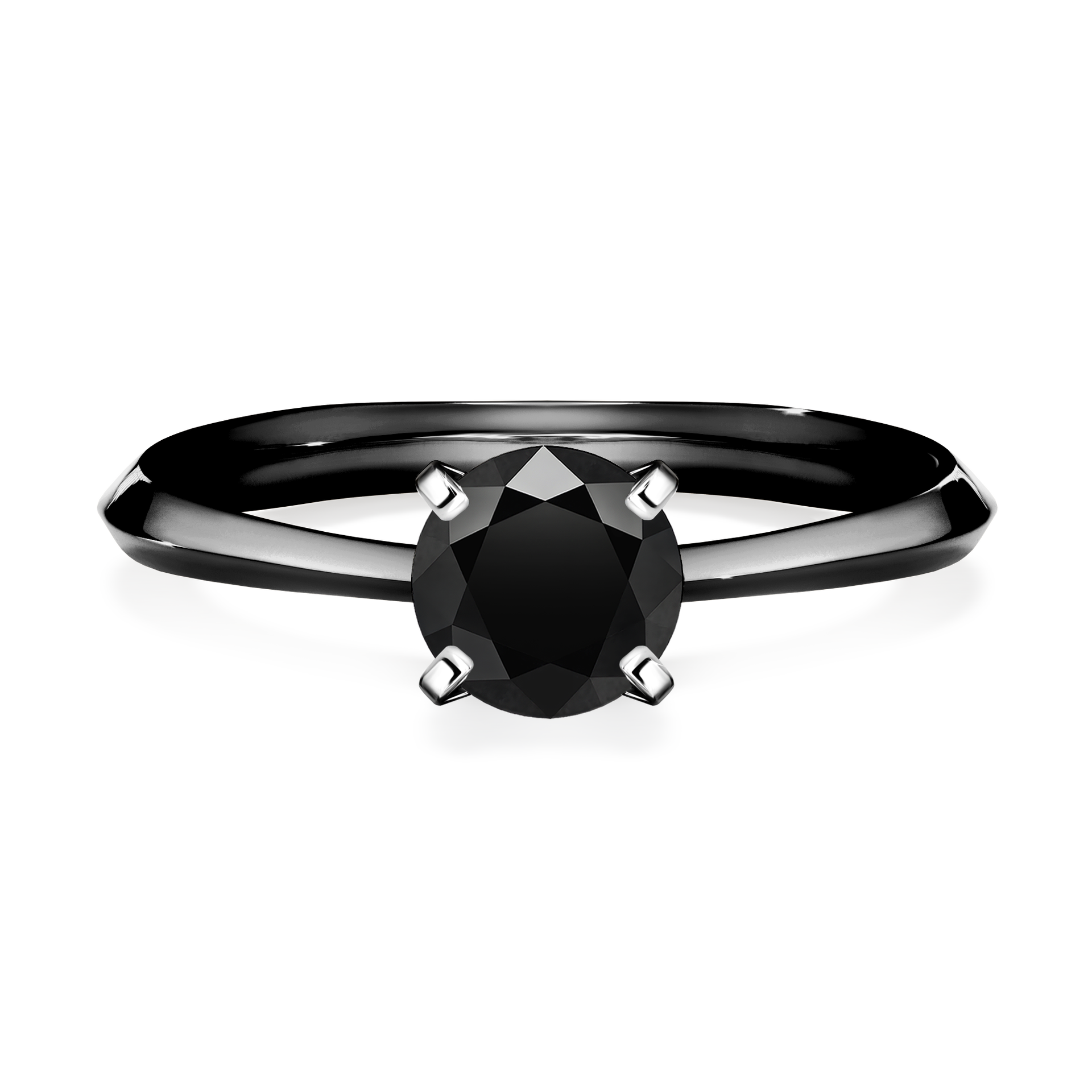 Pierścionek zaręczynowy My Angel z czarnego złota z czarnym diamentem 0,80CT