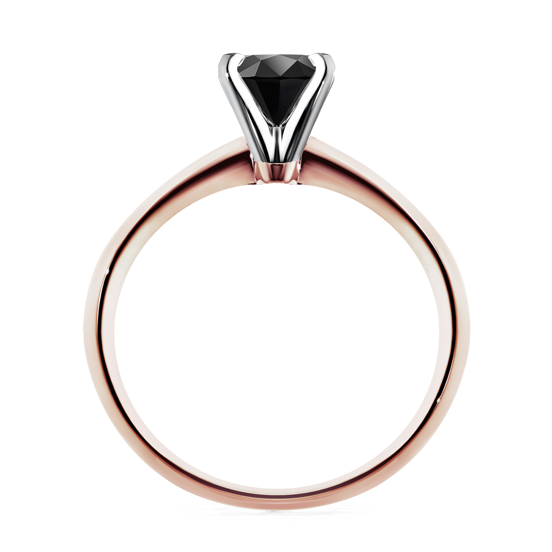 Pierścionek zaręczynowy My Angel z różowego złota z czarnym diamentem 0,80CT