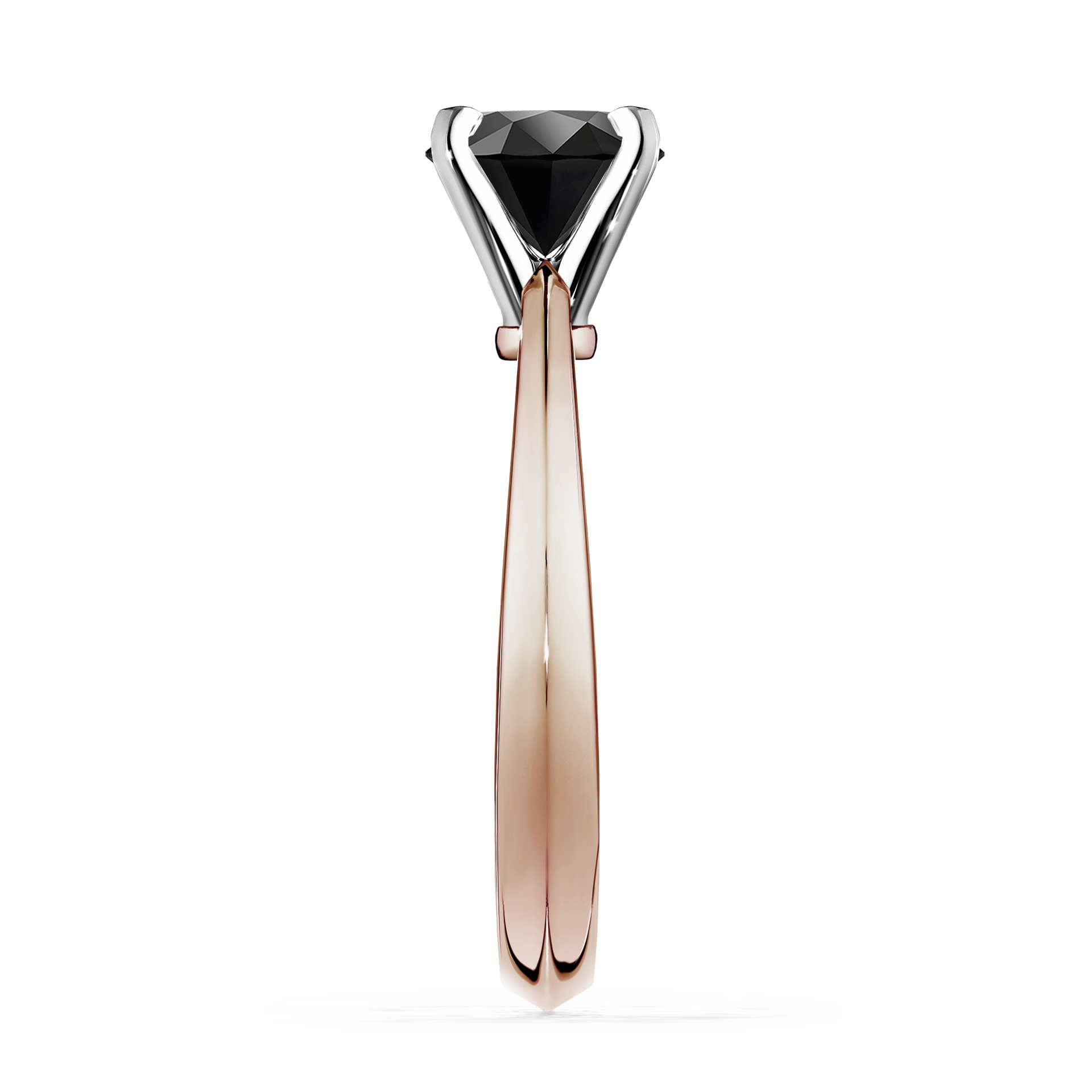 Pierścionek zaręczynowy My Angel z różowego złota z czarnym diamentem 0,80CT