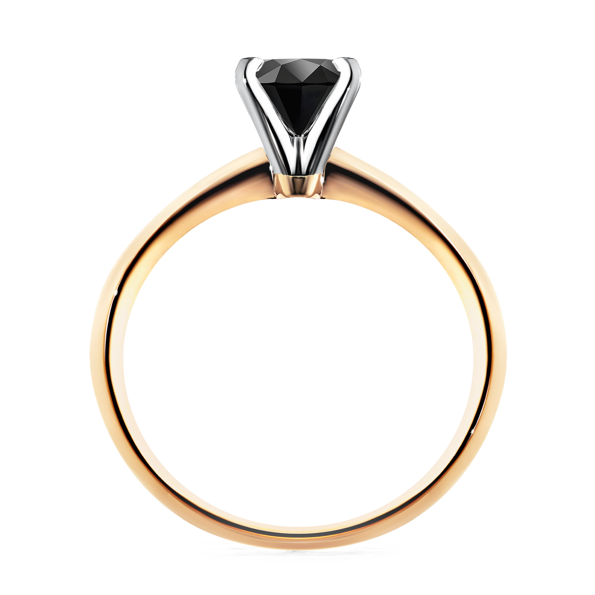 Pierścionek zaręczynowy My Angel z żółtego złota z czarnym diamentem 0,80CT