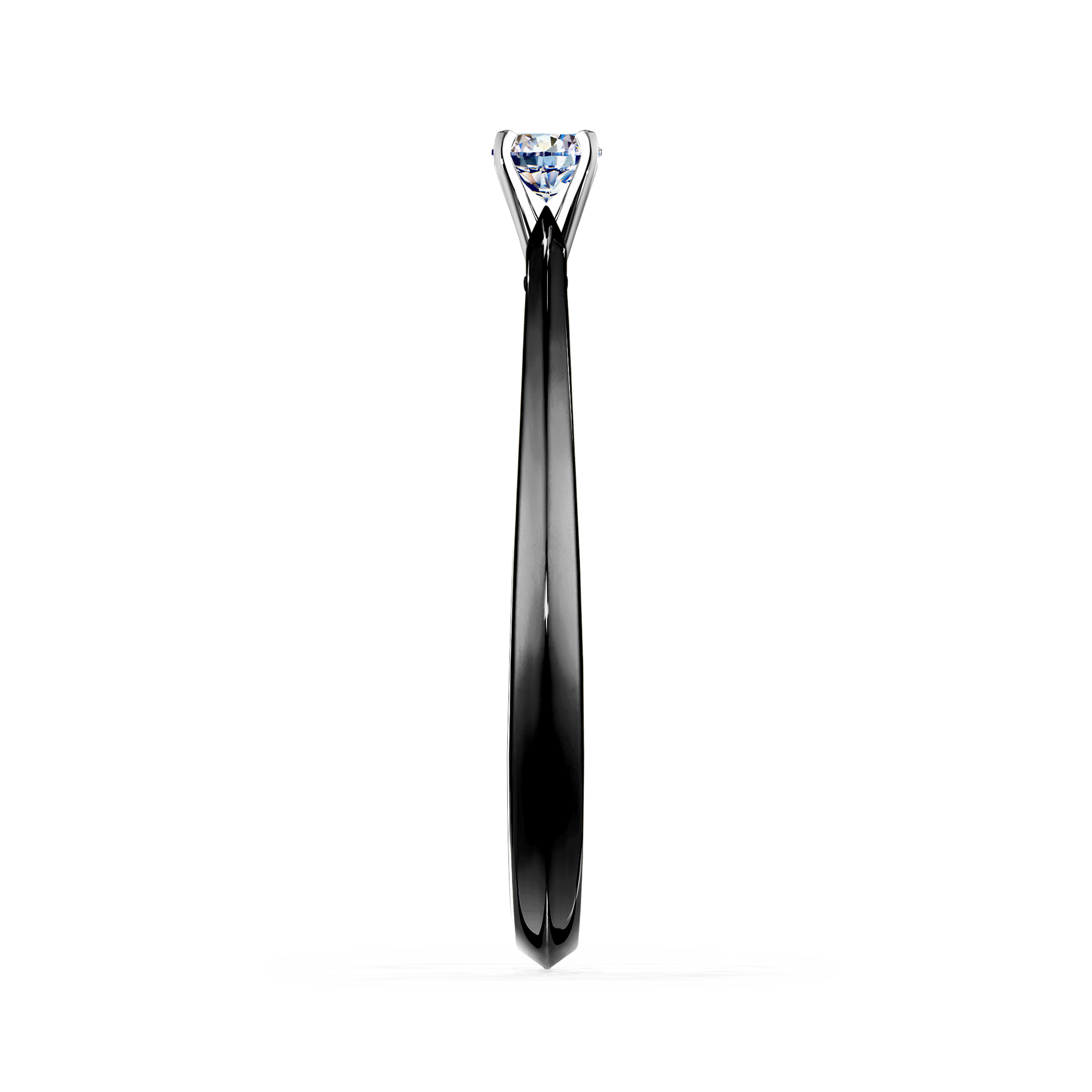 Pierścionek zaręczynowy My Angel z czarnego złota z diamentem naturalnym 0,05CT