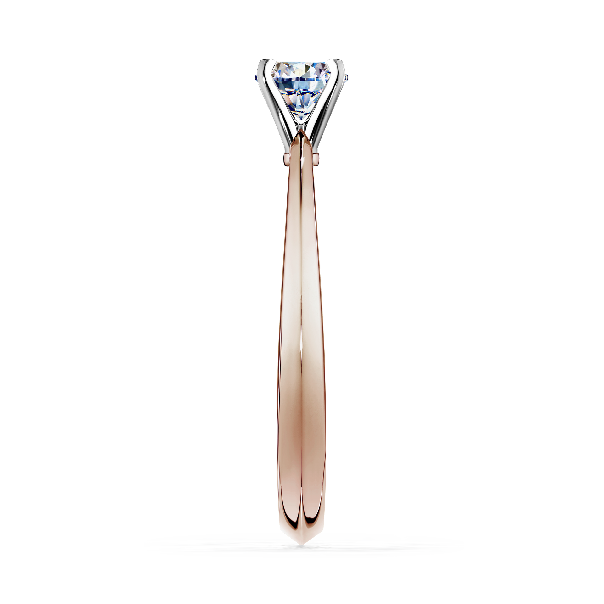 Pierścionek zaręczynowy My Angel z różowego złota z diamentem naturalnym 0,17CT