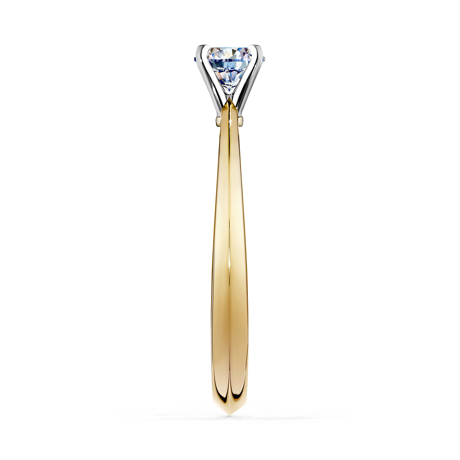 Pierścionek zaręczynowy My Angel z żółtego złota z diamentem laboratoryjnym 0,17CT
