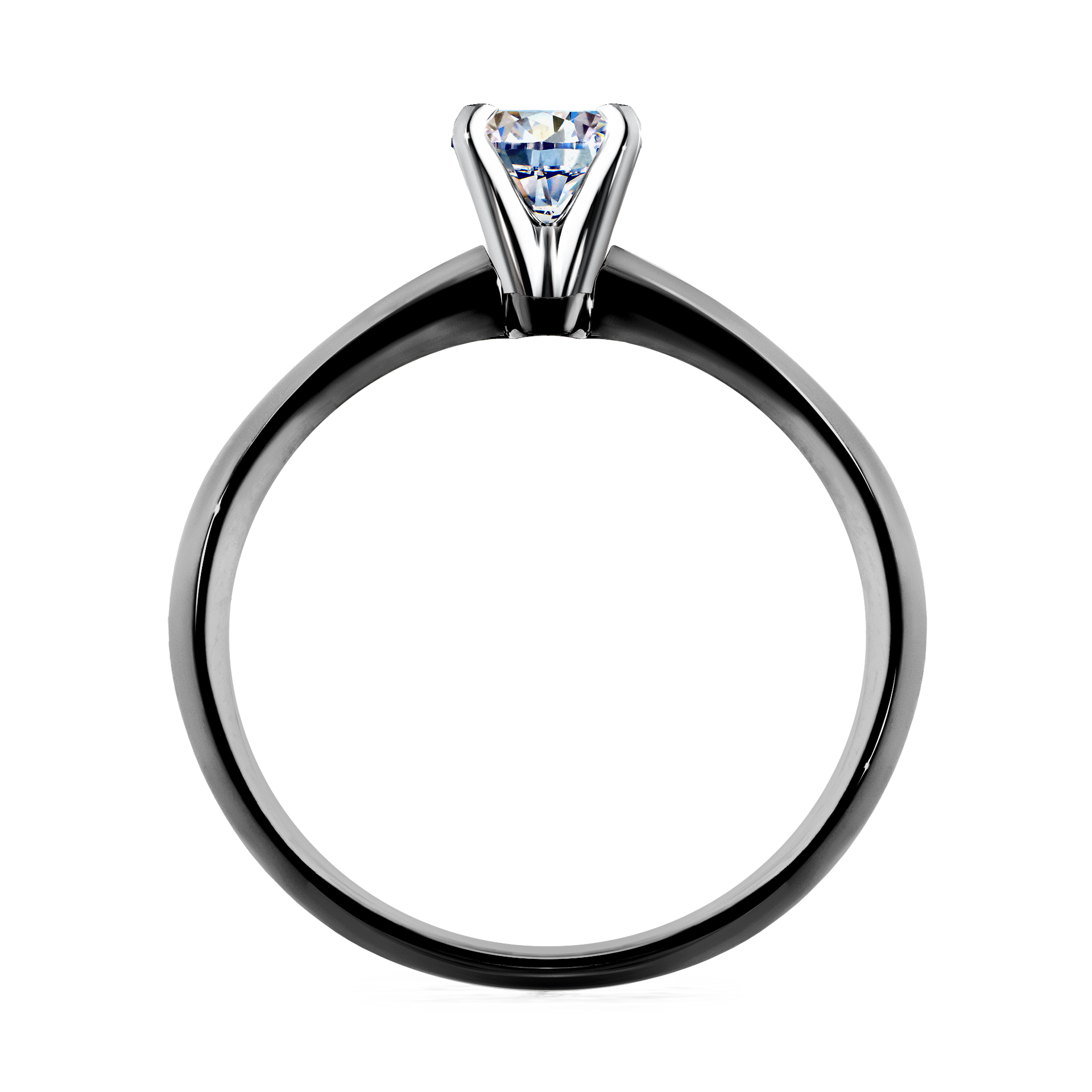 Pierścionek zaręczynowy My Angel z czarnego złota z diamentem laboratoryjnym 0,25CT