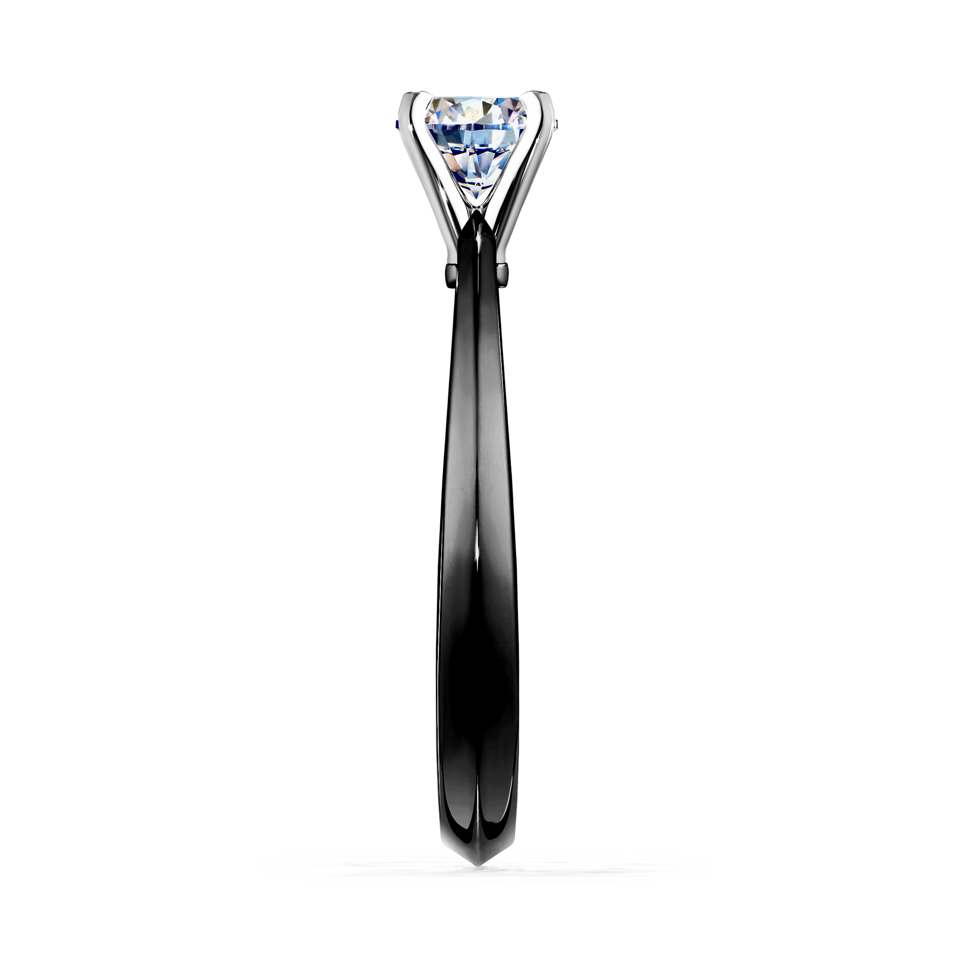 Pierścionek zaręczynowy My Angel z czarnego złota z diamentem laboratoryjnym 0,25CT