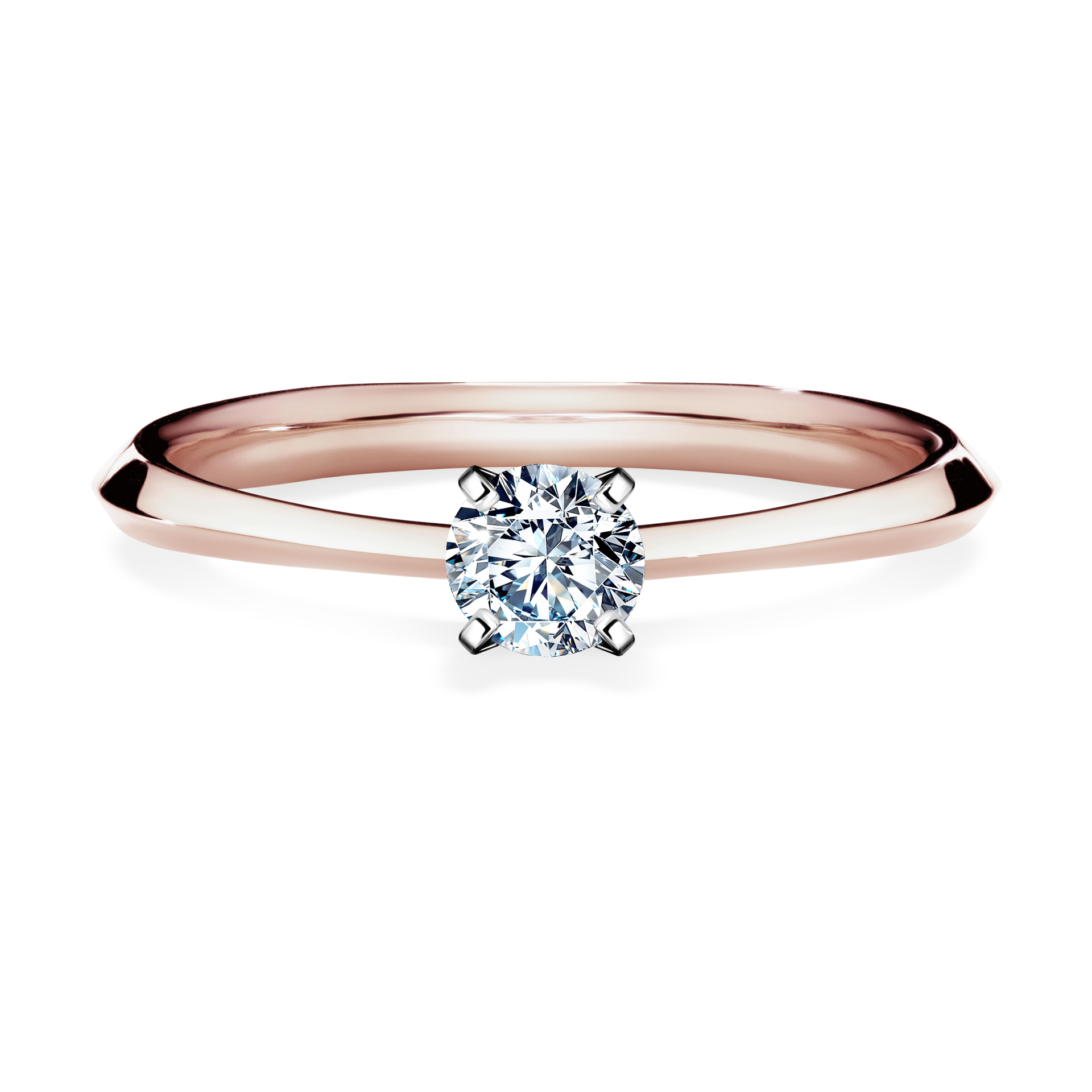 Pierścionek zaręczynowy My Angel z różowego złota z diamentem naturalnym 0,25CT