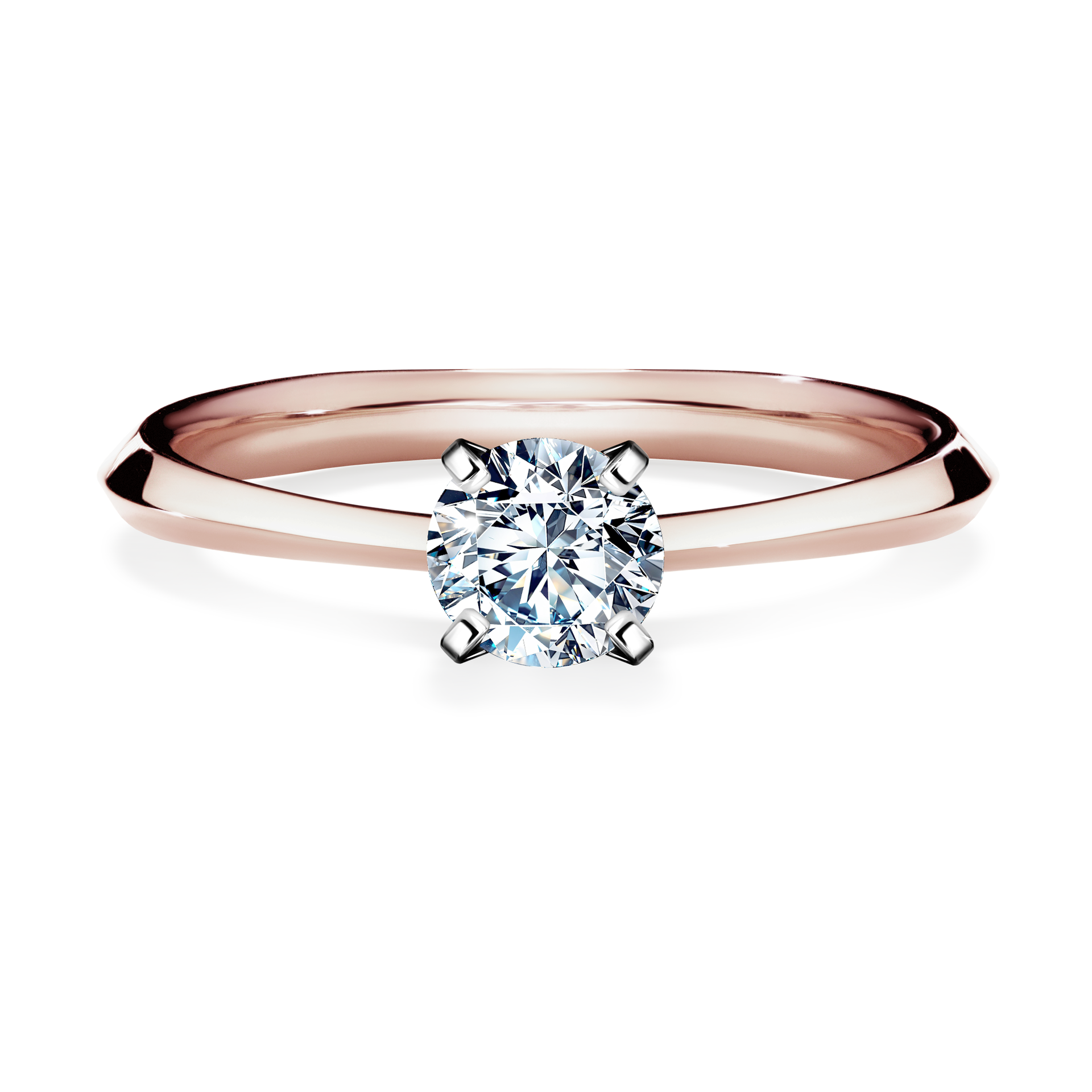 Pierścionek zaręczynowy My Angel z różowego złota z diamentem naturalnym 0,30CT