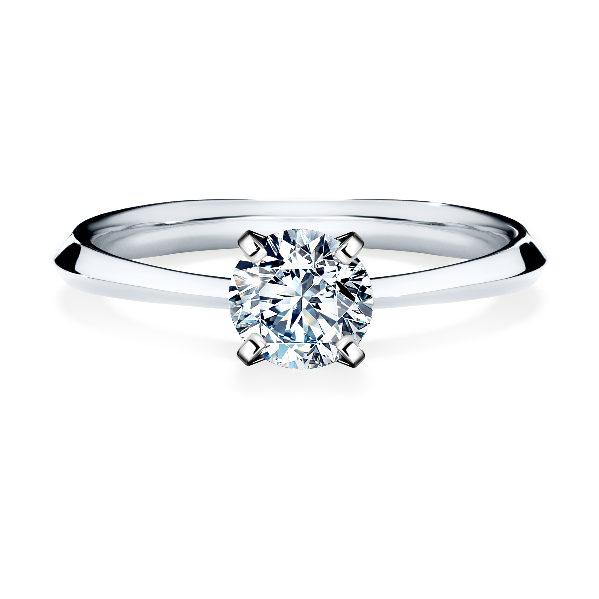 Pierścionek zaręczynowy My Angel z białego złota z diamentem naturalnym 0,50CT