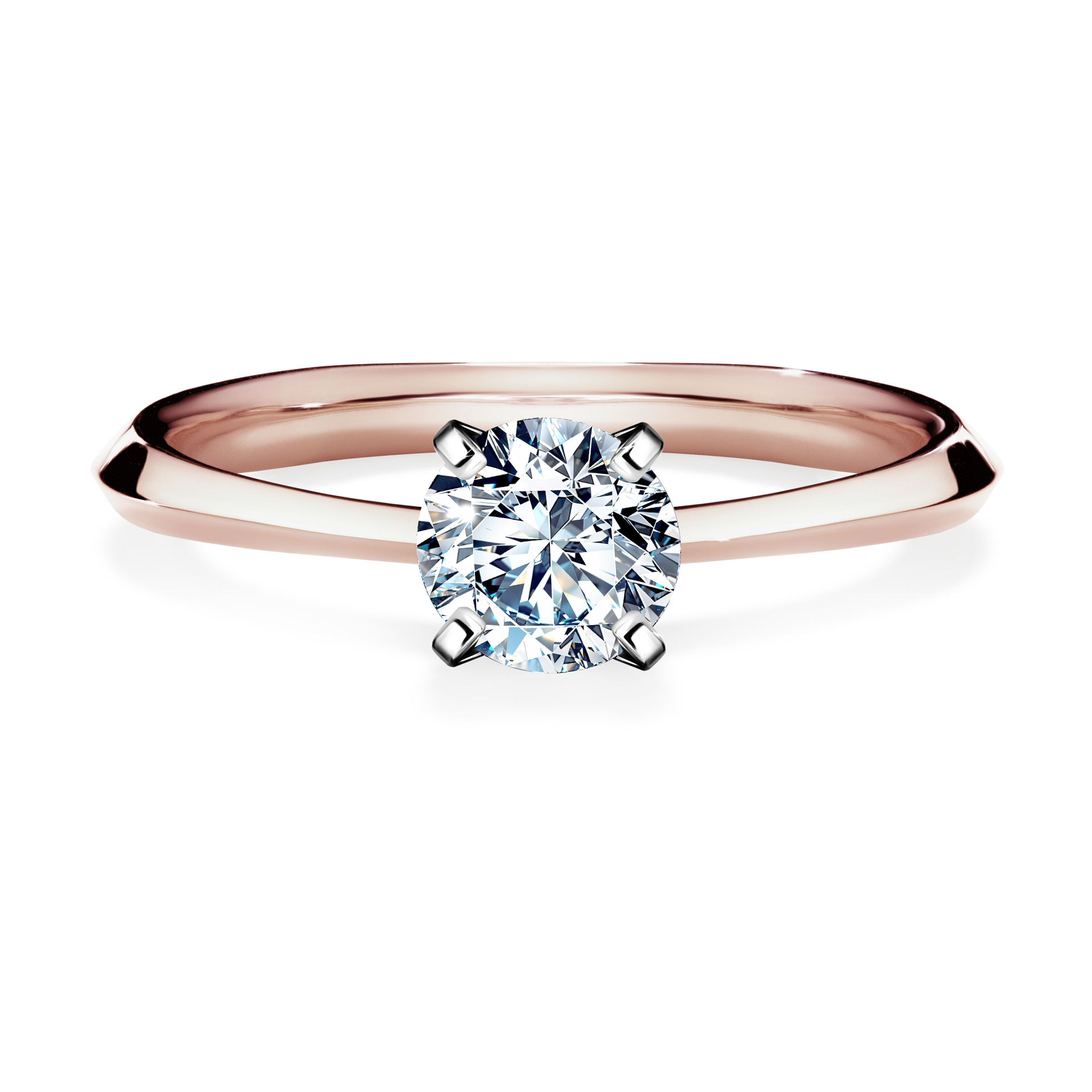 Pierścionek zaręczynowy My Angel z różowego złota z diamentem naturalnym 0,50CT
