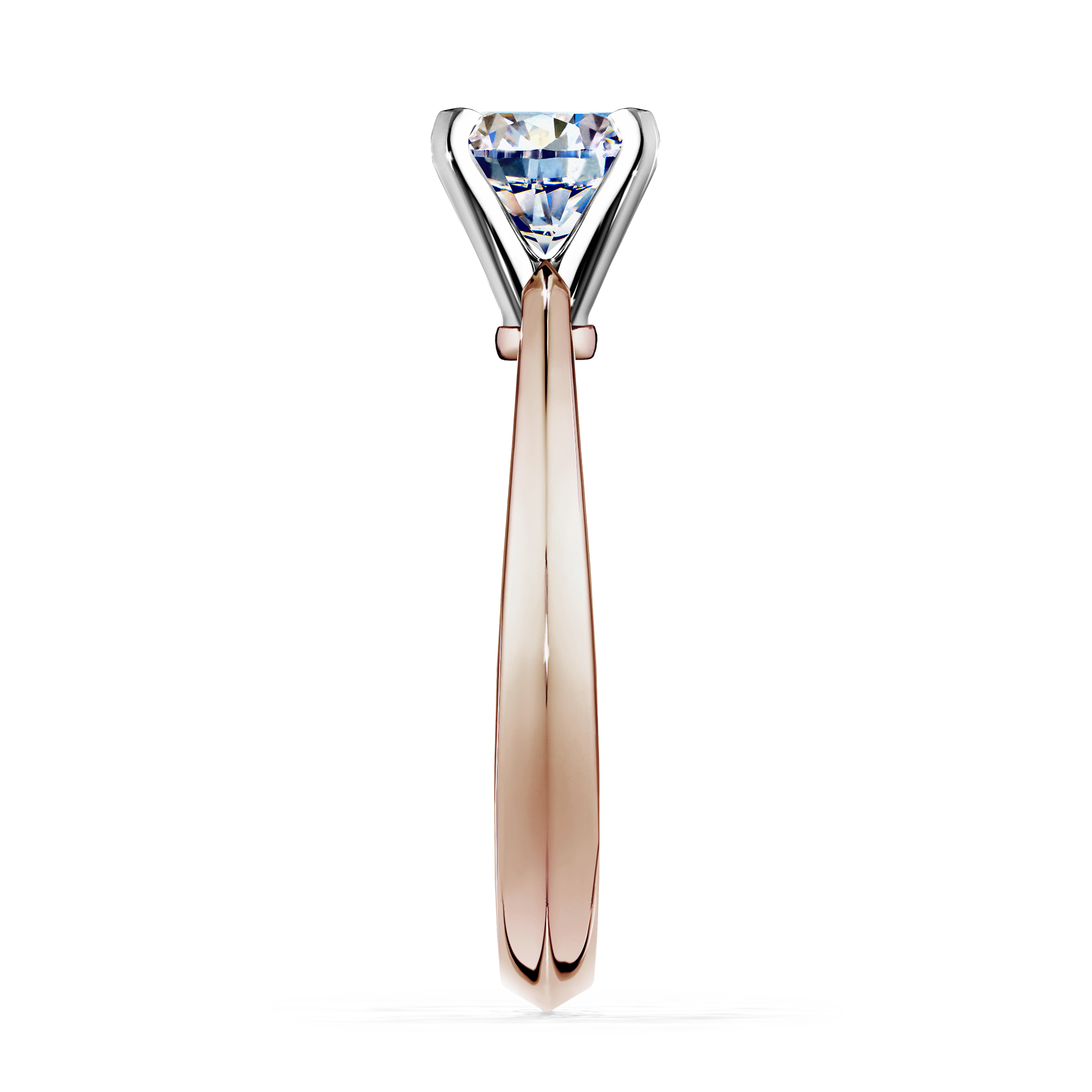 Pierścionek zaręczynowy My Angel z różowego złota z diamentem naturalnym 0,50CT