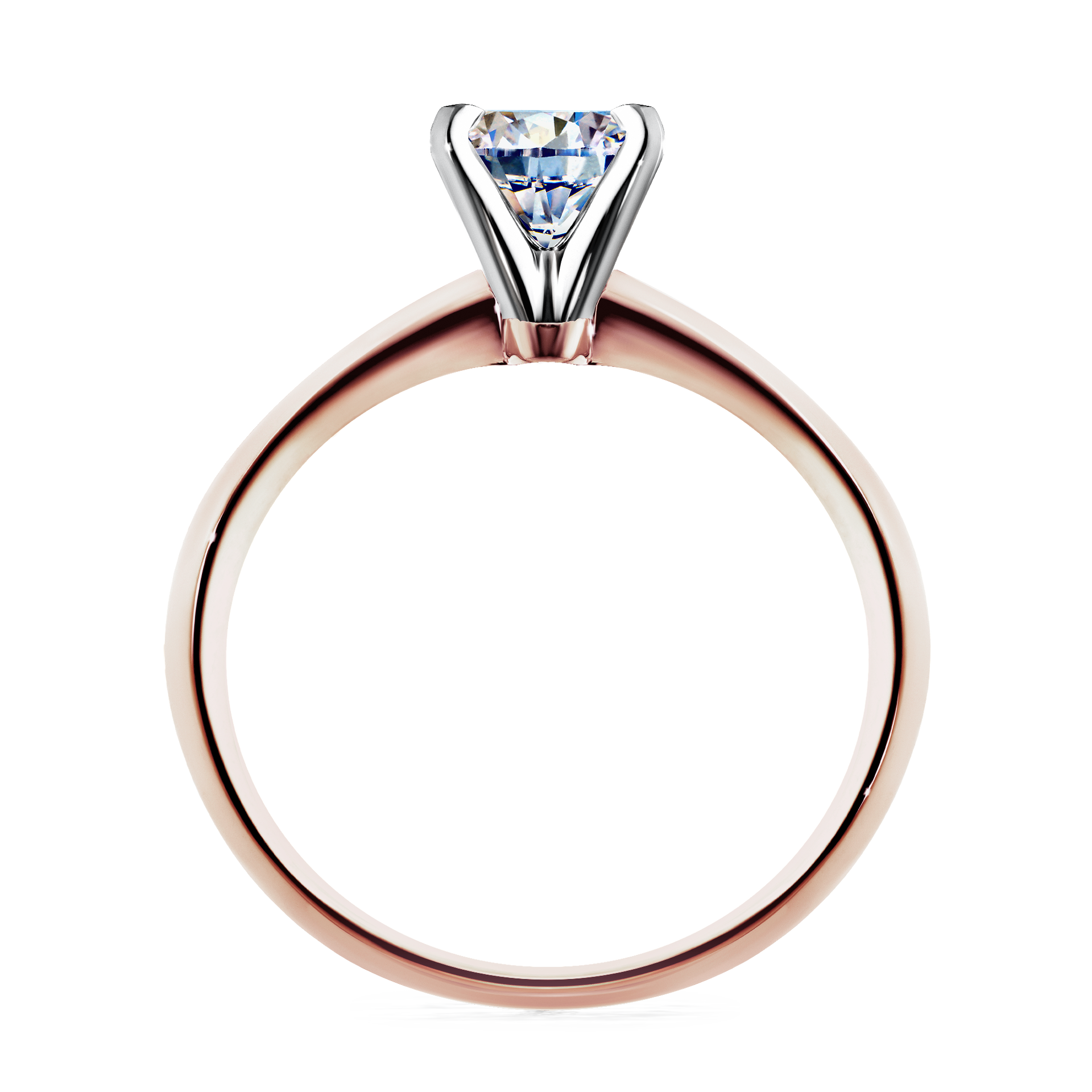 Pierścionek zaręczynowy My Angel z różowego złota z diamentem naturalnym 0,50CT