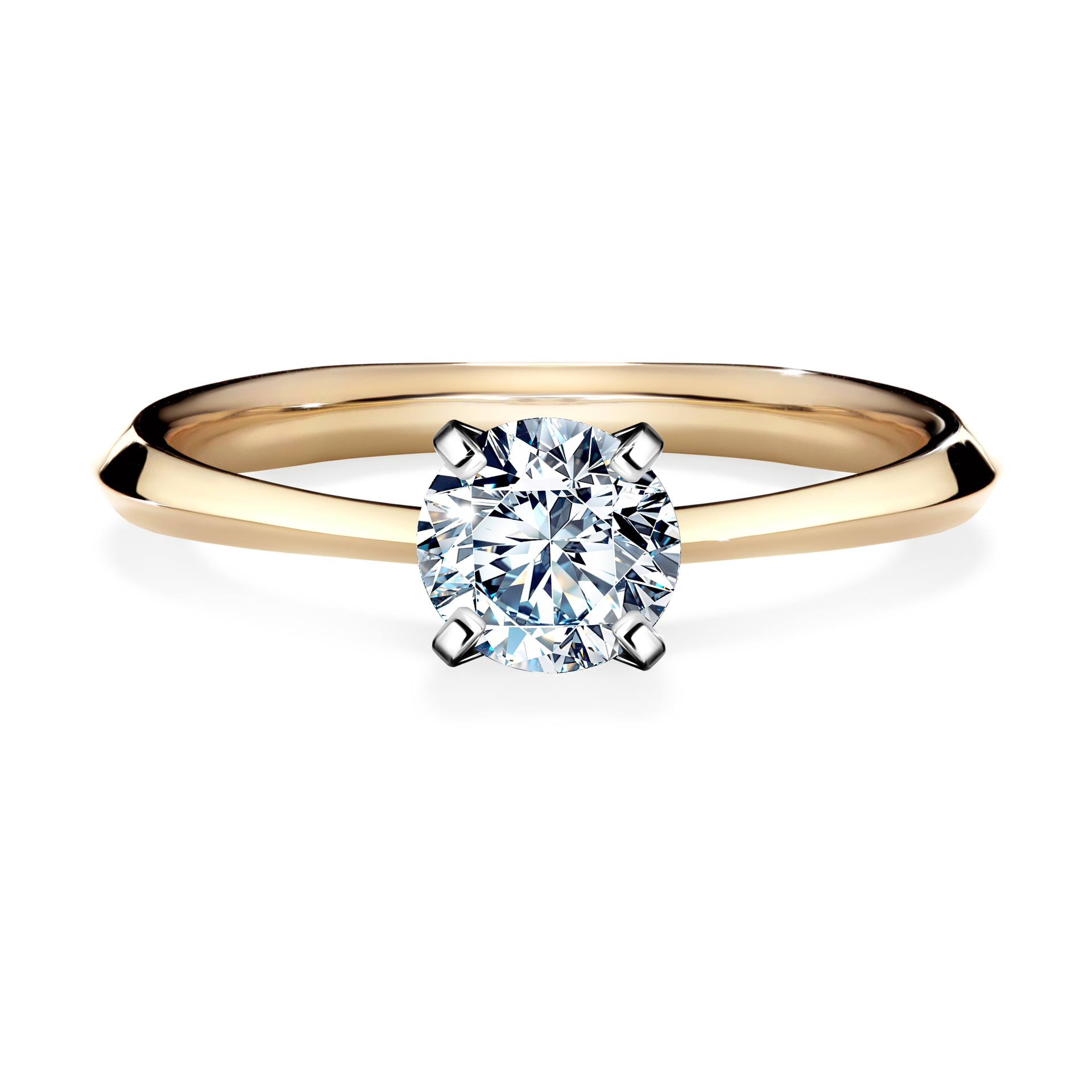 Pierścionek zaręczynowy My Angel z żółtego złota z diamentem naturalnym 0,50CT