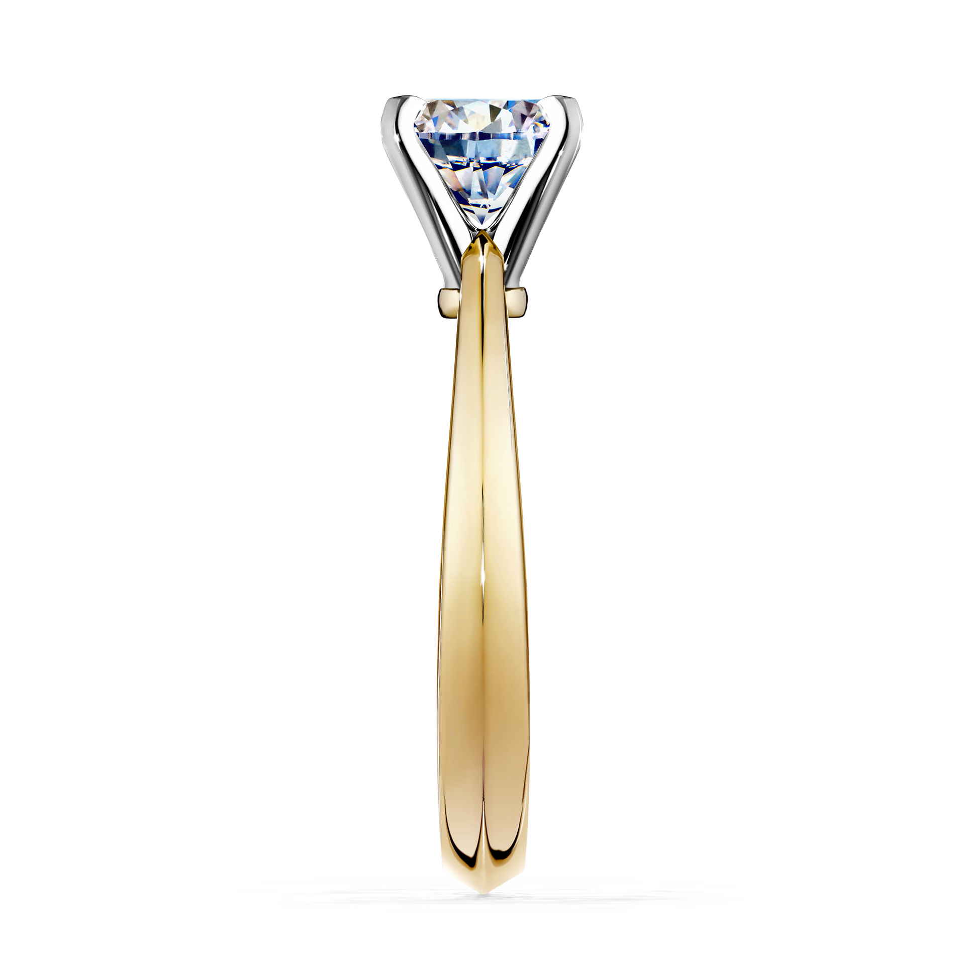 Pierścionek zaręczynowy My Angel z żółtego złota z diamentem naturalnym 0,50CT