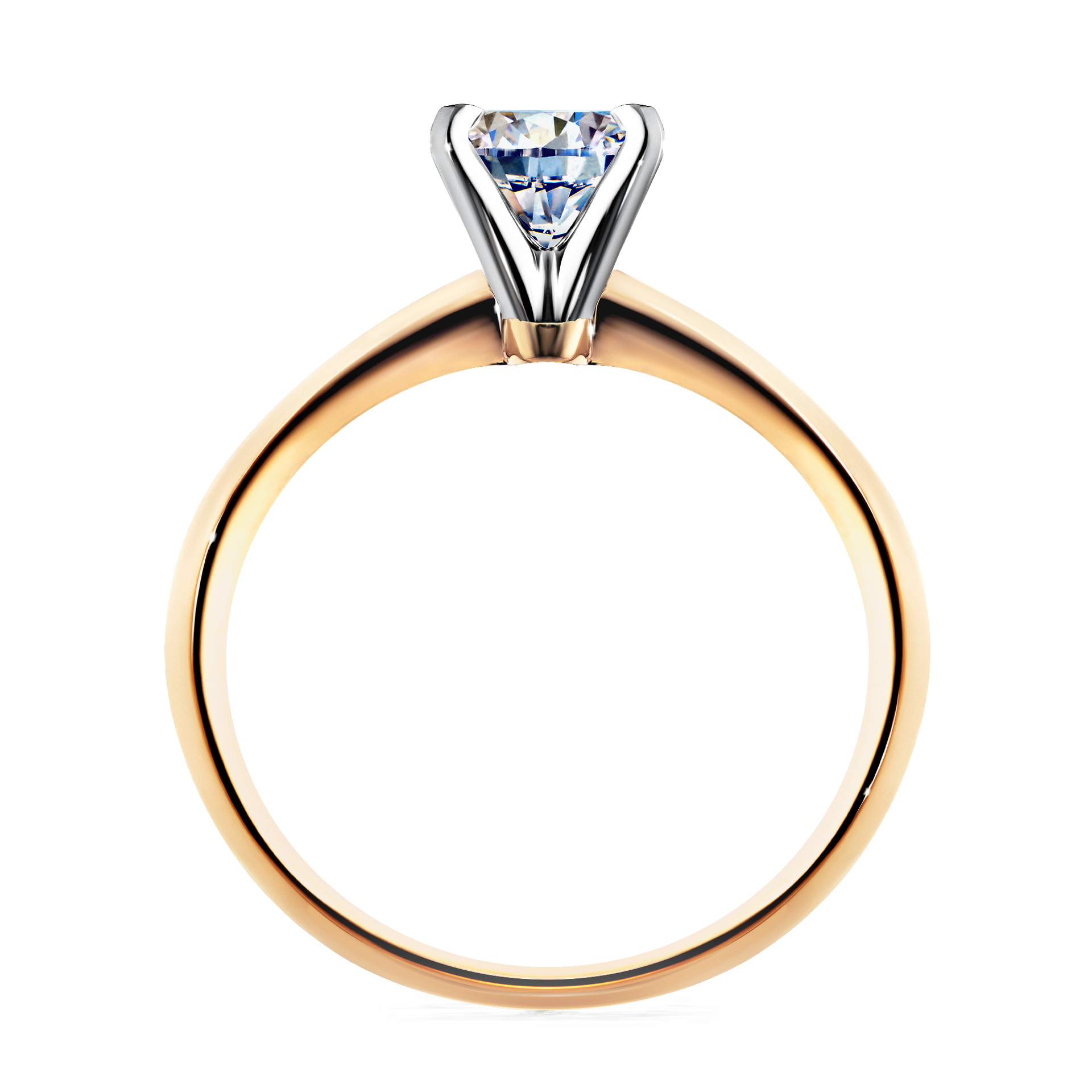 Pierścionek zaręczynowy My Angel z żółtego złota z diamentem naturalnym 0,50CT