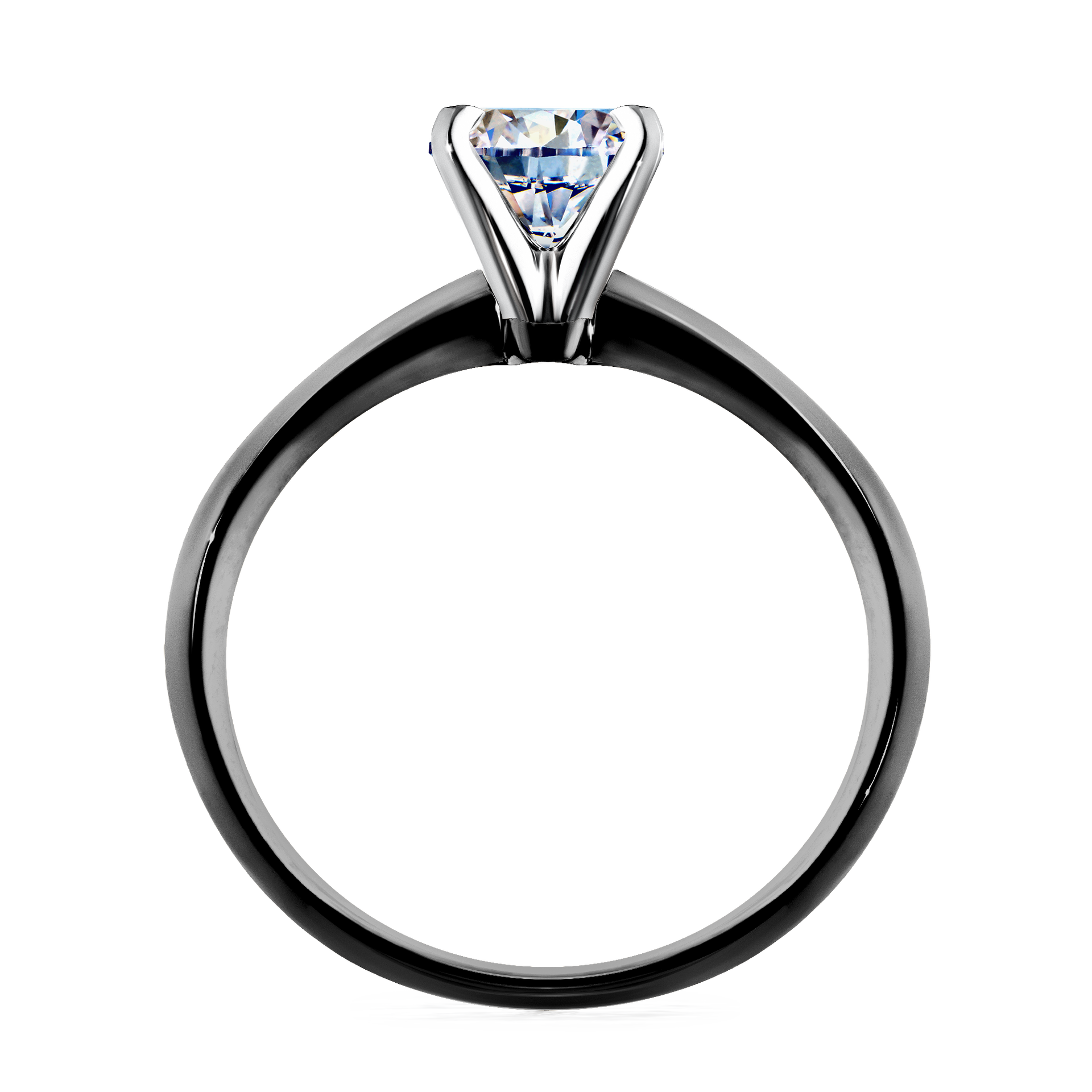 Pierścionek zaręczynowy My Angel z czarnego złota z diamentem naturalnym 0,80CT