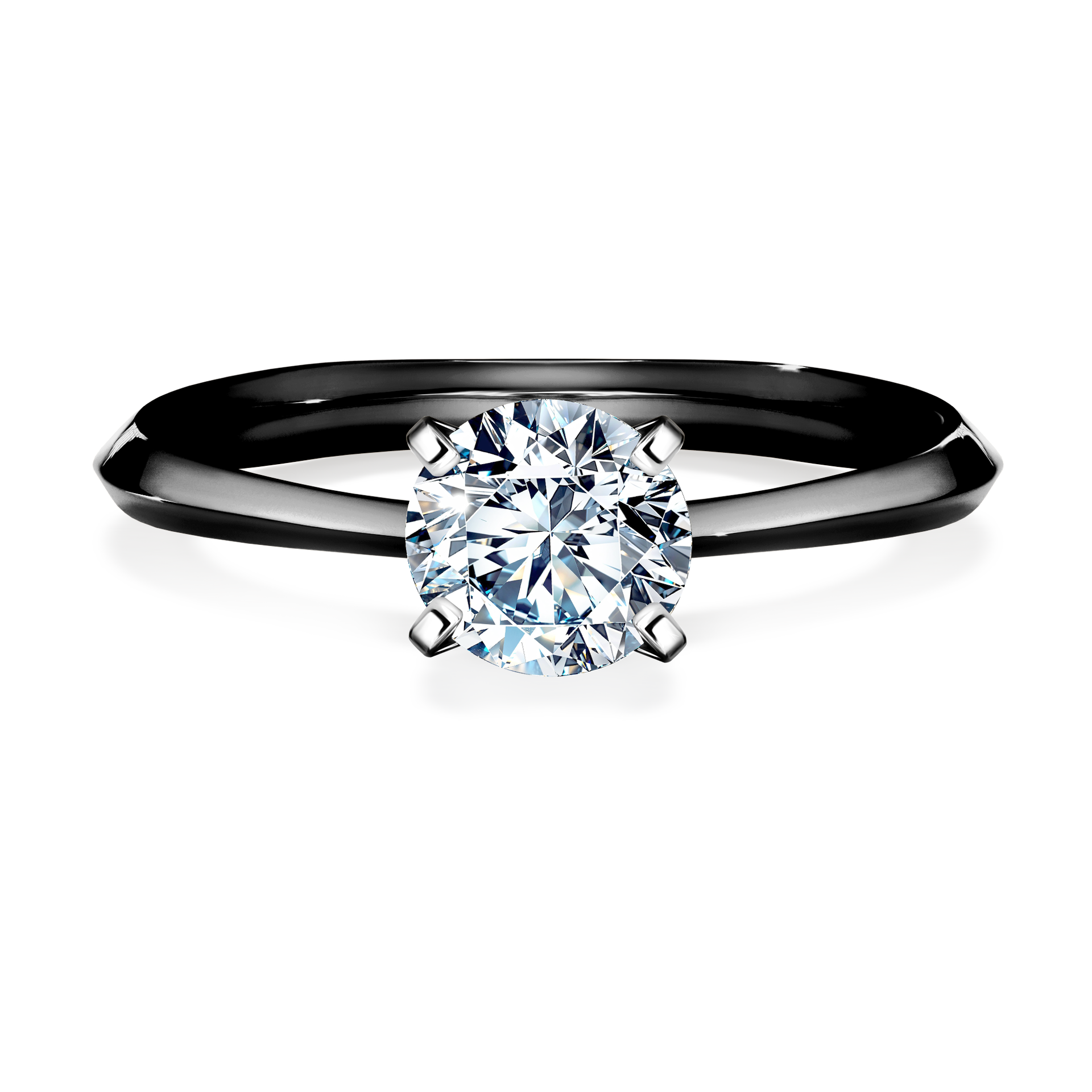 Pierścionek zaręczynowy My Angel z czarnego złota z diamentem naturalnym 1,00CT