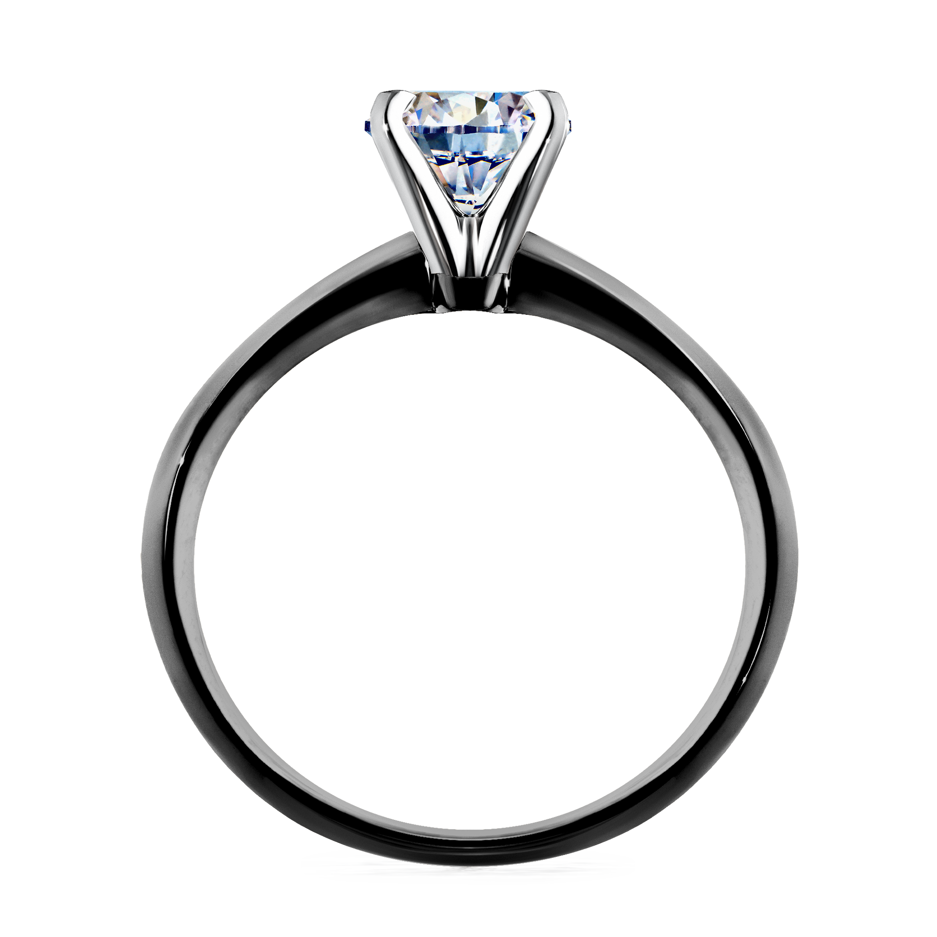 Pierścionek zaręczynowy My Angel z czarnego złota z diamentem naturalnym 1,00CT