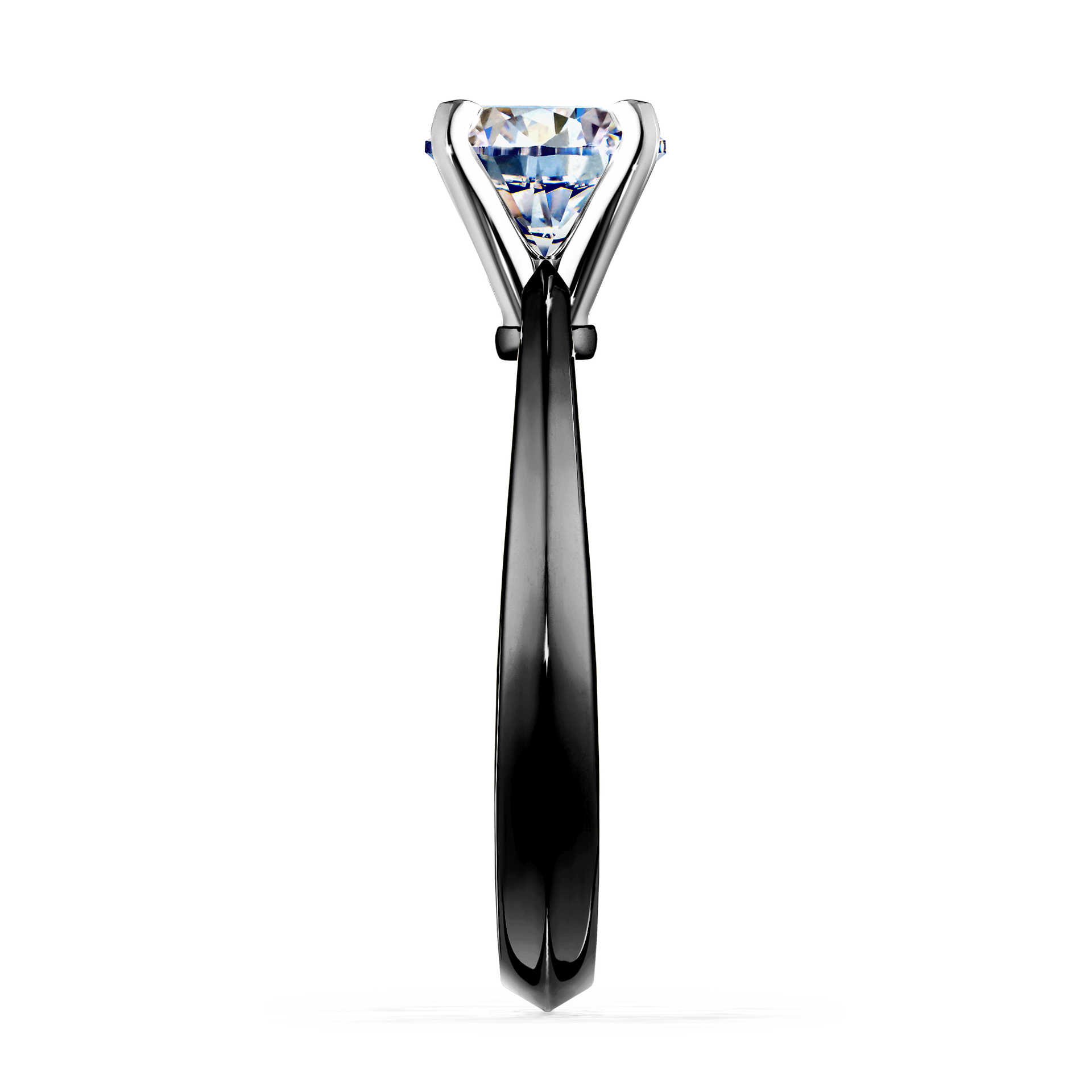 Pierścionek zaręczynowy My Angel z czarnego złota z diamentem naturalnym 1,00CT