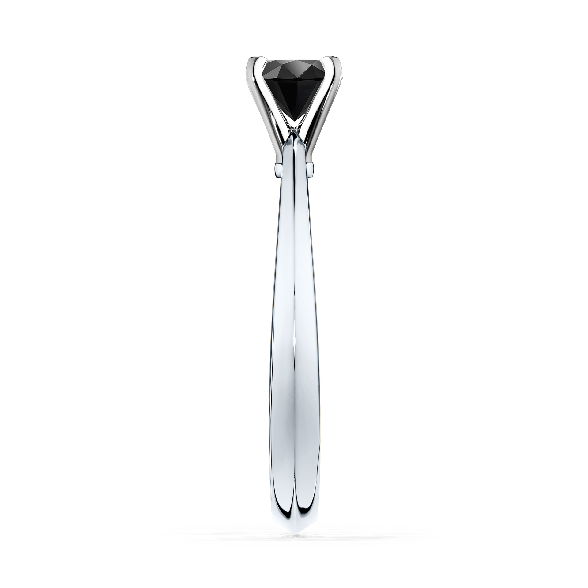 Pierścionek zaręczynowy My Angel z białego złota z czarnym diamentem 0,25CT
