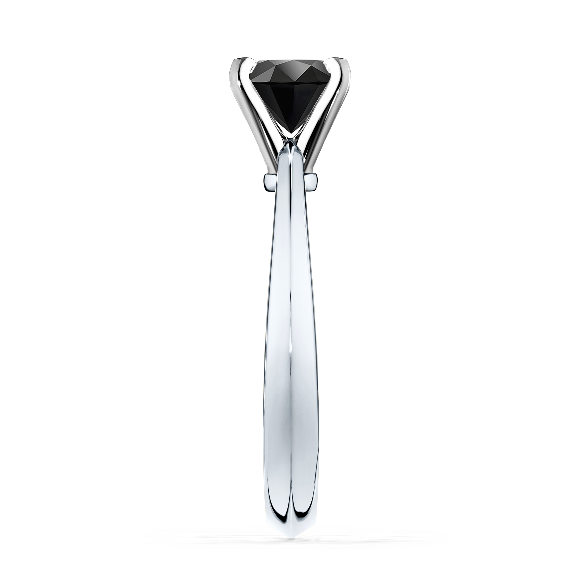 Pierścionek zaręczynowy My Angel z białego złota z czarnym diamentem 0,50CT