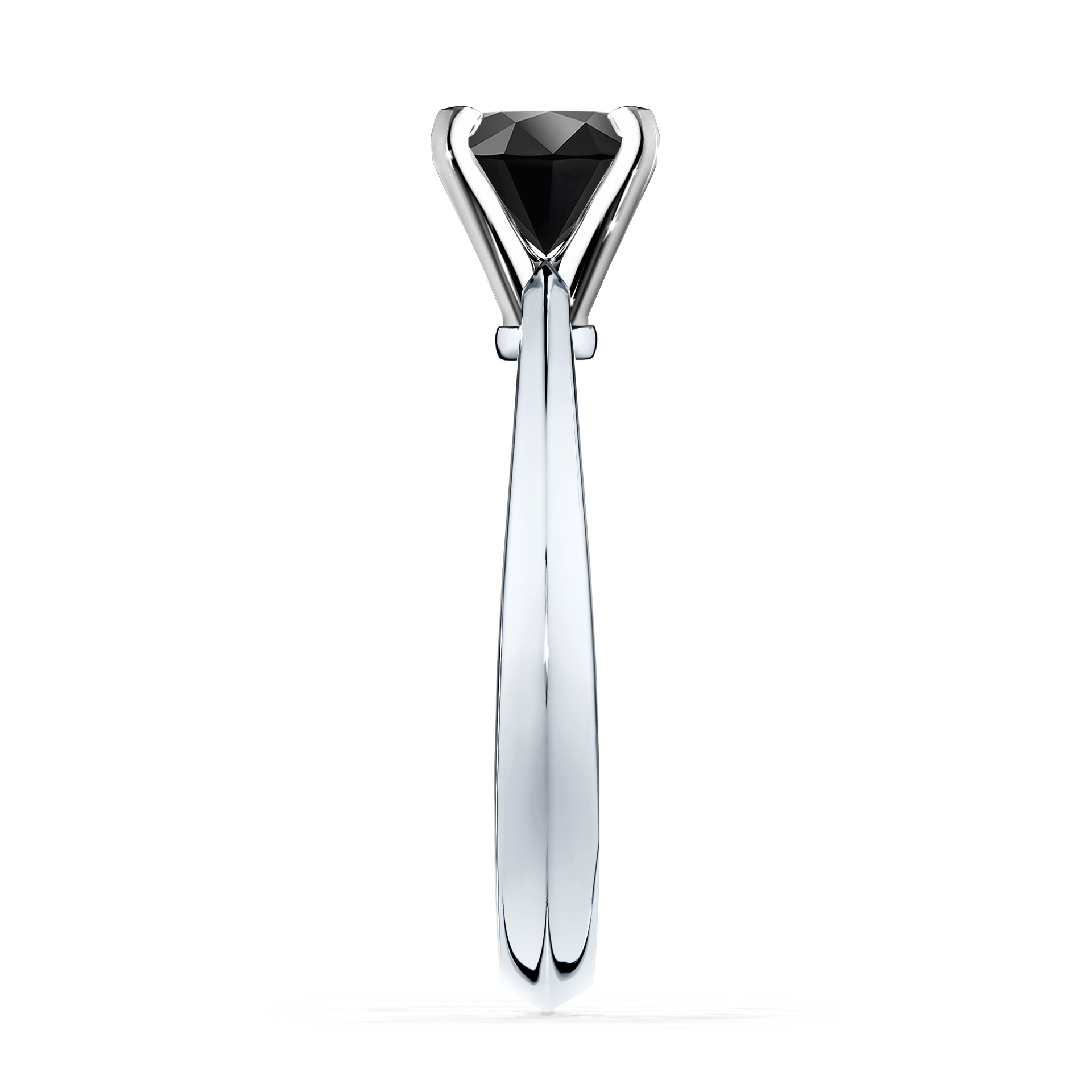 Pierścionek zaręczynowy My Angel z białego złota z czarnym diamentem 0,80CT