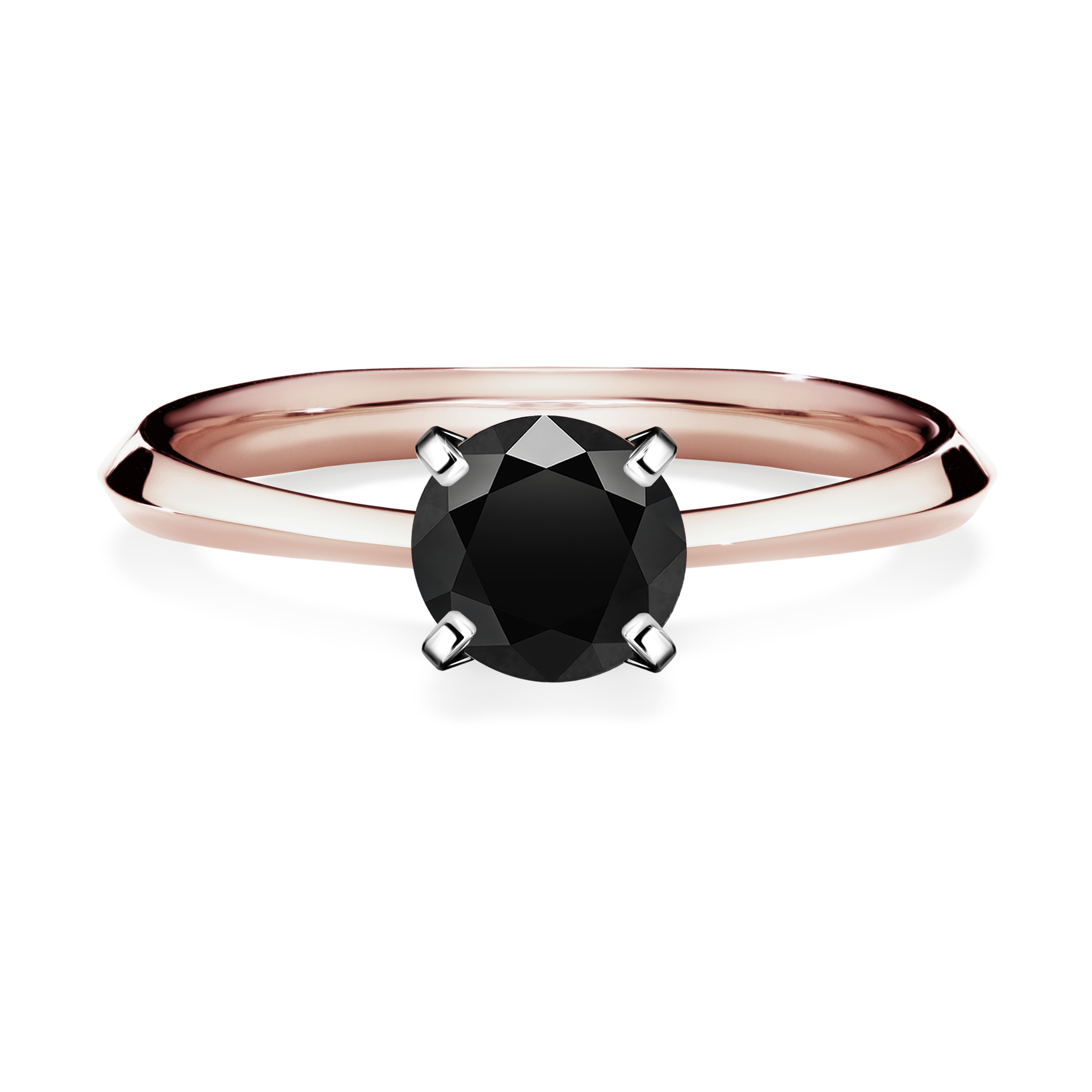 Pierścionek zaręczynowy My Angel z różowego złota z czarnym diamentem 0,80CT