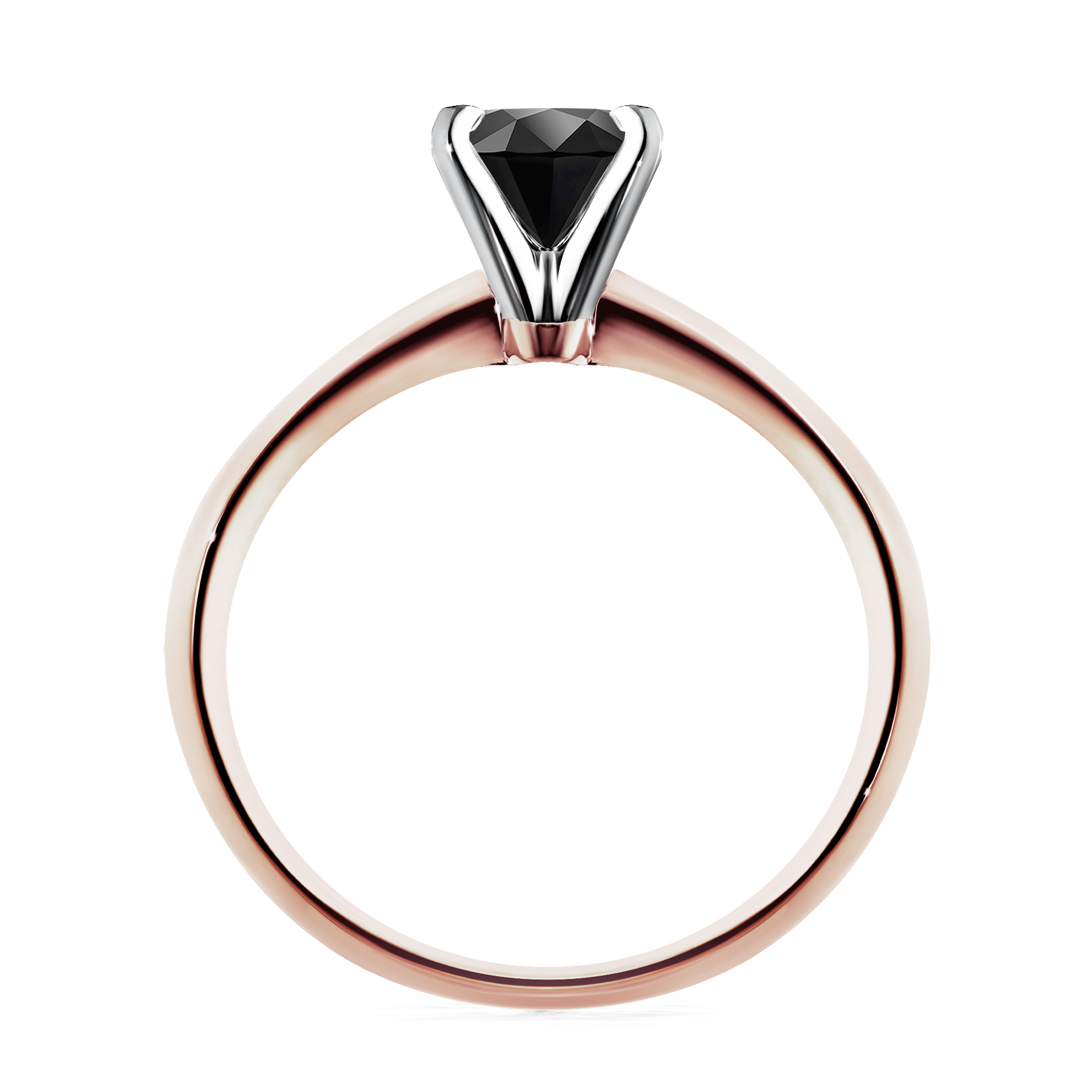 Pierścionek zaręczynowy My Angel z różowego złota z czarnym diamentem 0,80CT