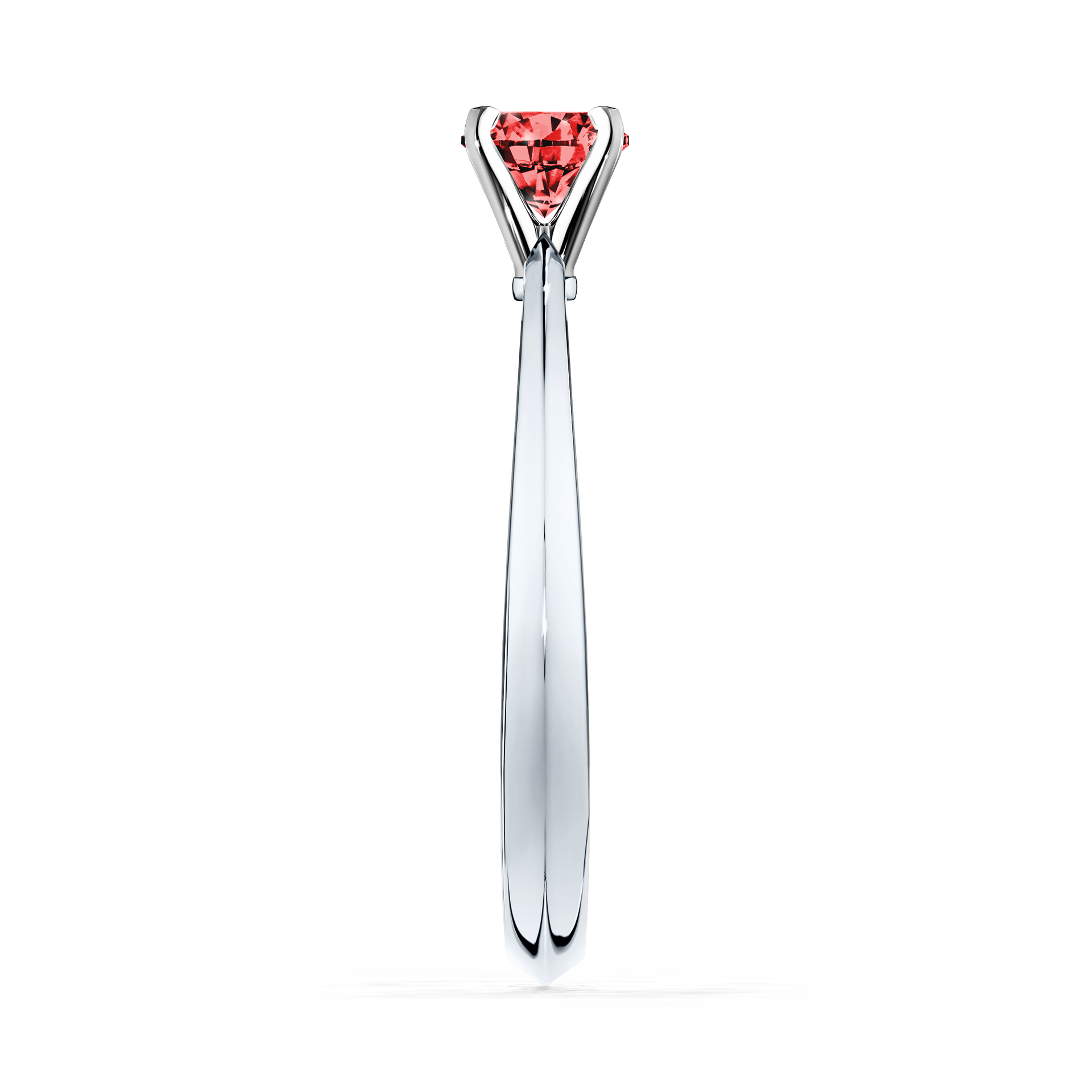 Pierścionek zaręczynowy My Angel z białego złota z czerwonym diamentem 0,17CT