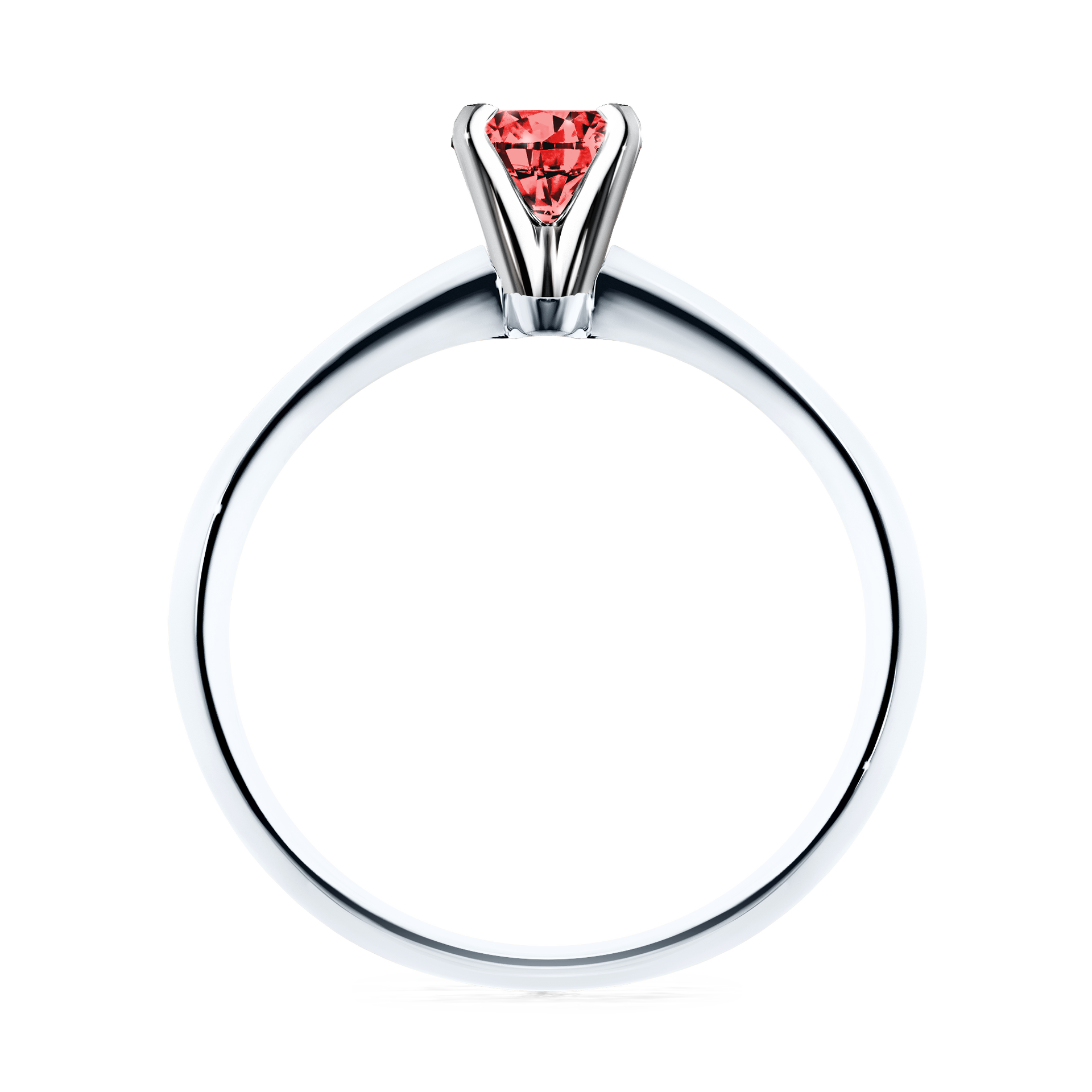 Pierścionek zaręczynowy My Angel z białego złota z czerwonym diamentem 0,25CT
